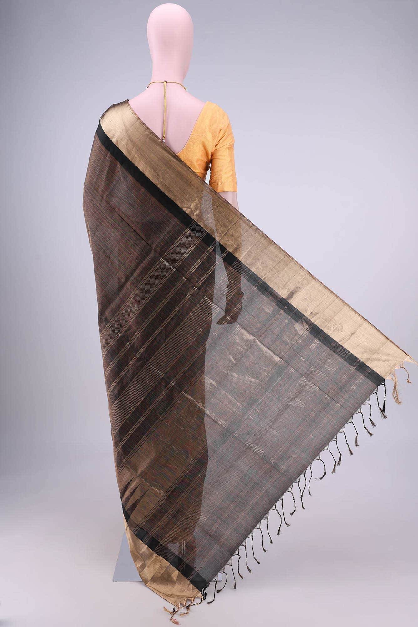 Black Kanchipuram Saree