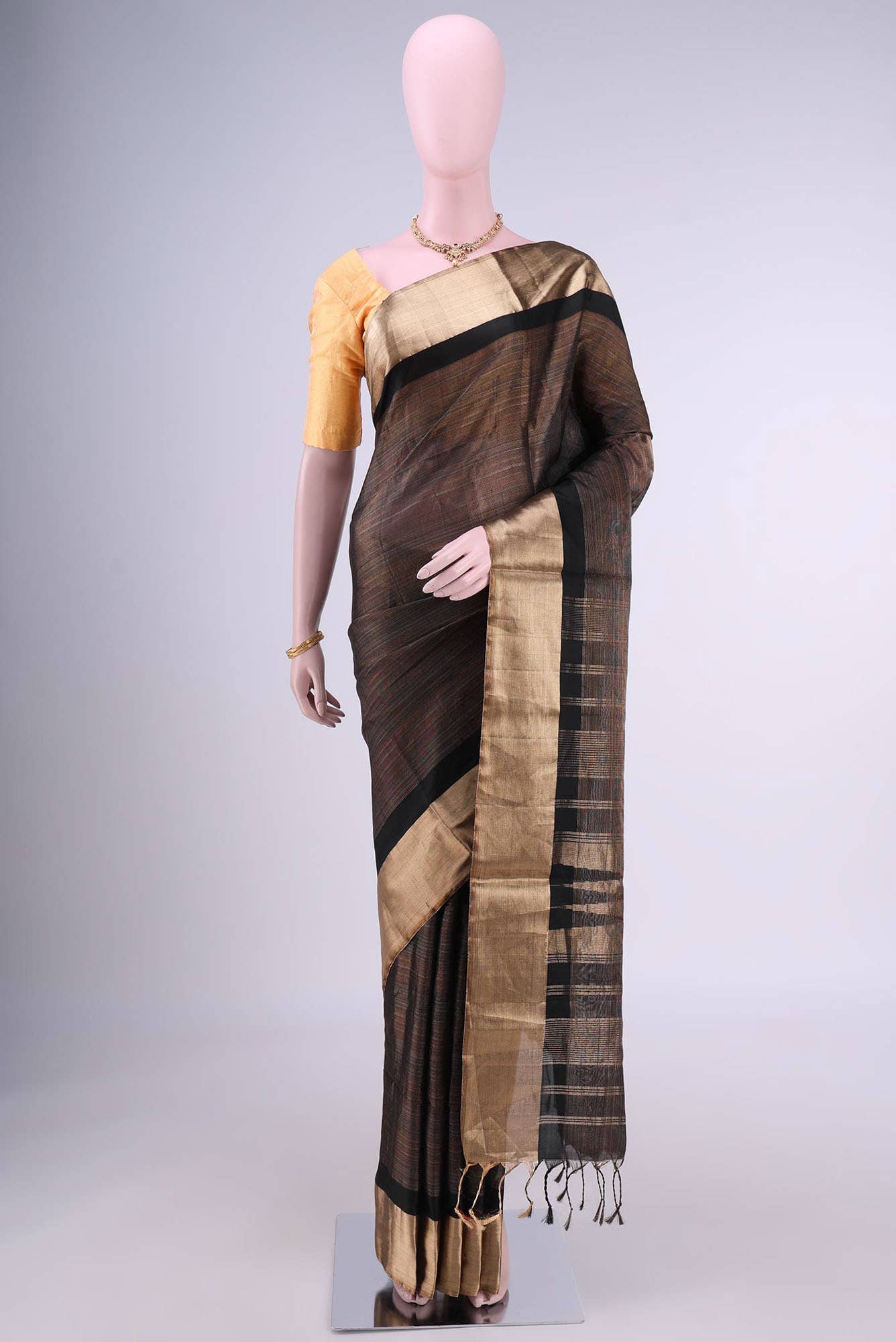 Black Kanchipuram Saree