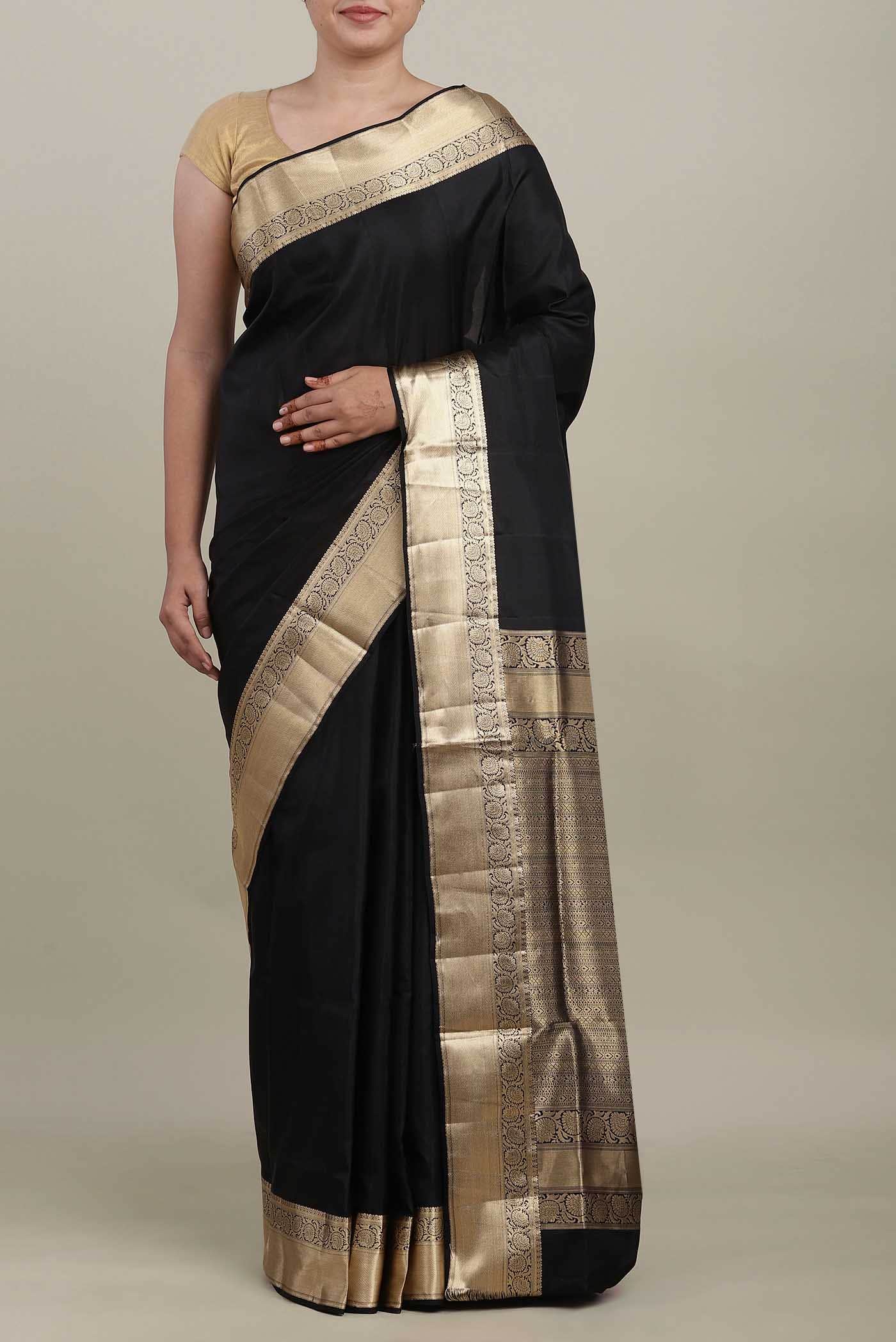 Black Soft Silk Saree