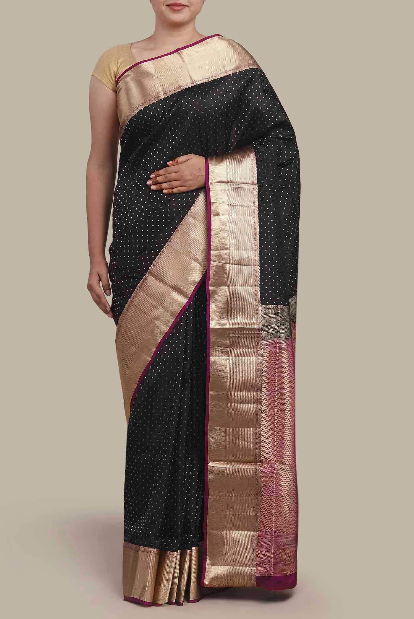 Black Soft Silk Saree
