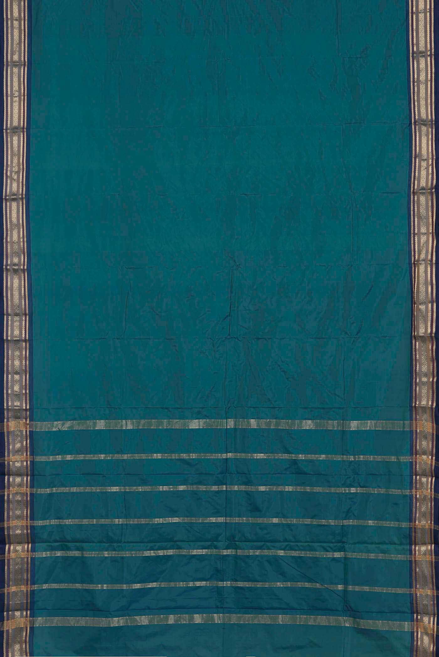 Blue Blended Bangalore Silk Saree