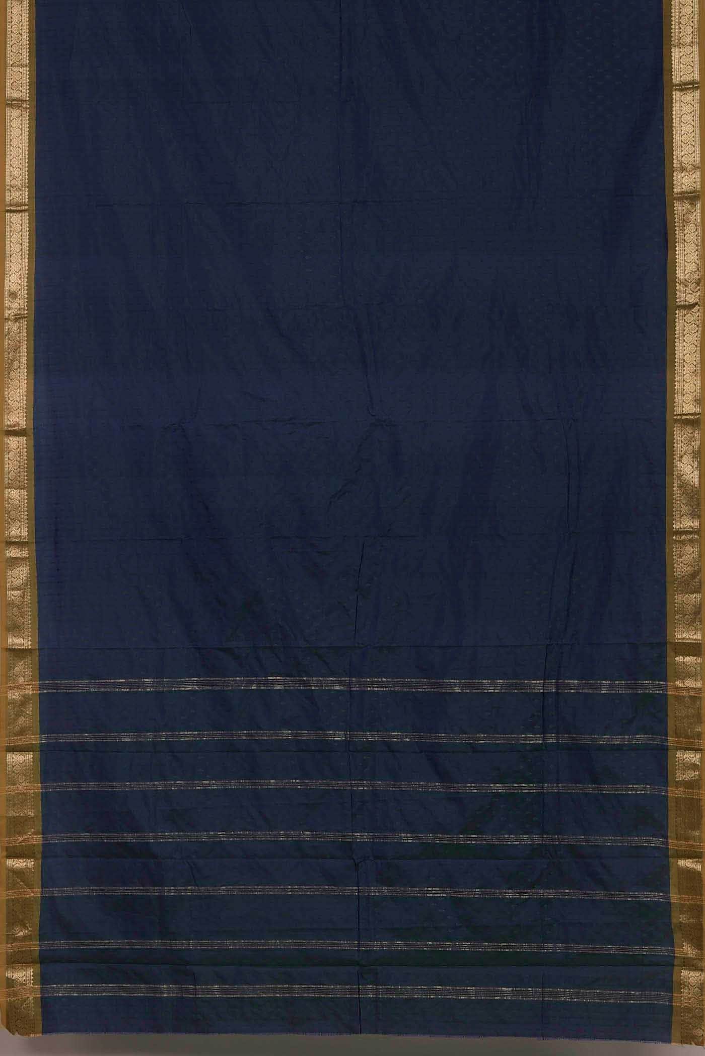Blue Blended Bangalore Silk Saree
