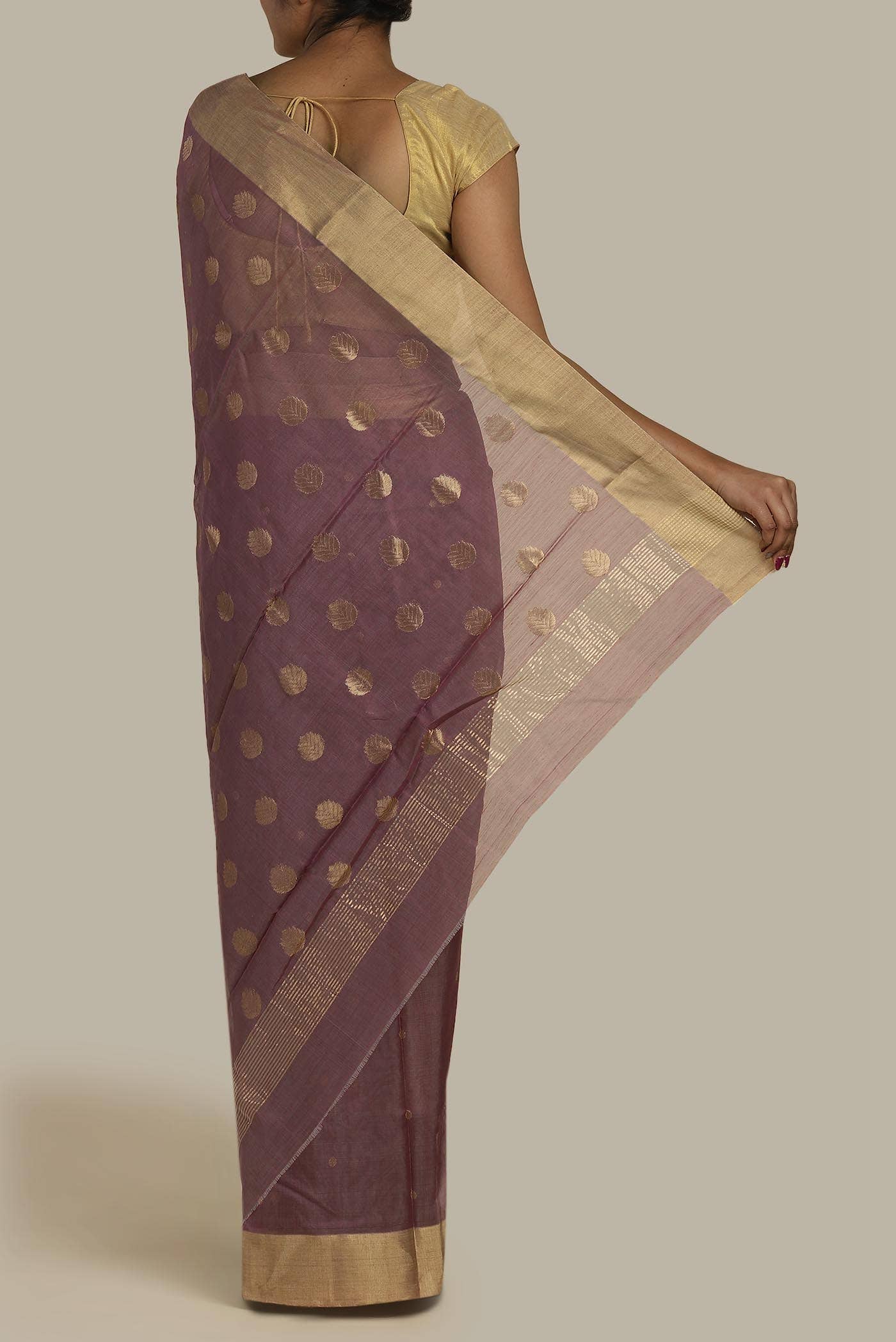 Lavender Chanderi Silk Cotton Saree