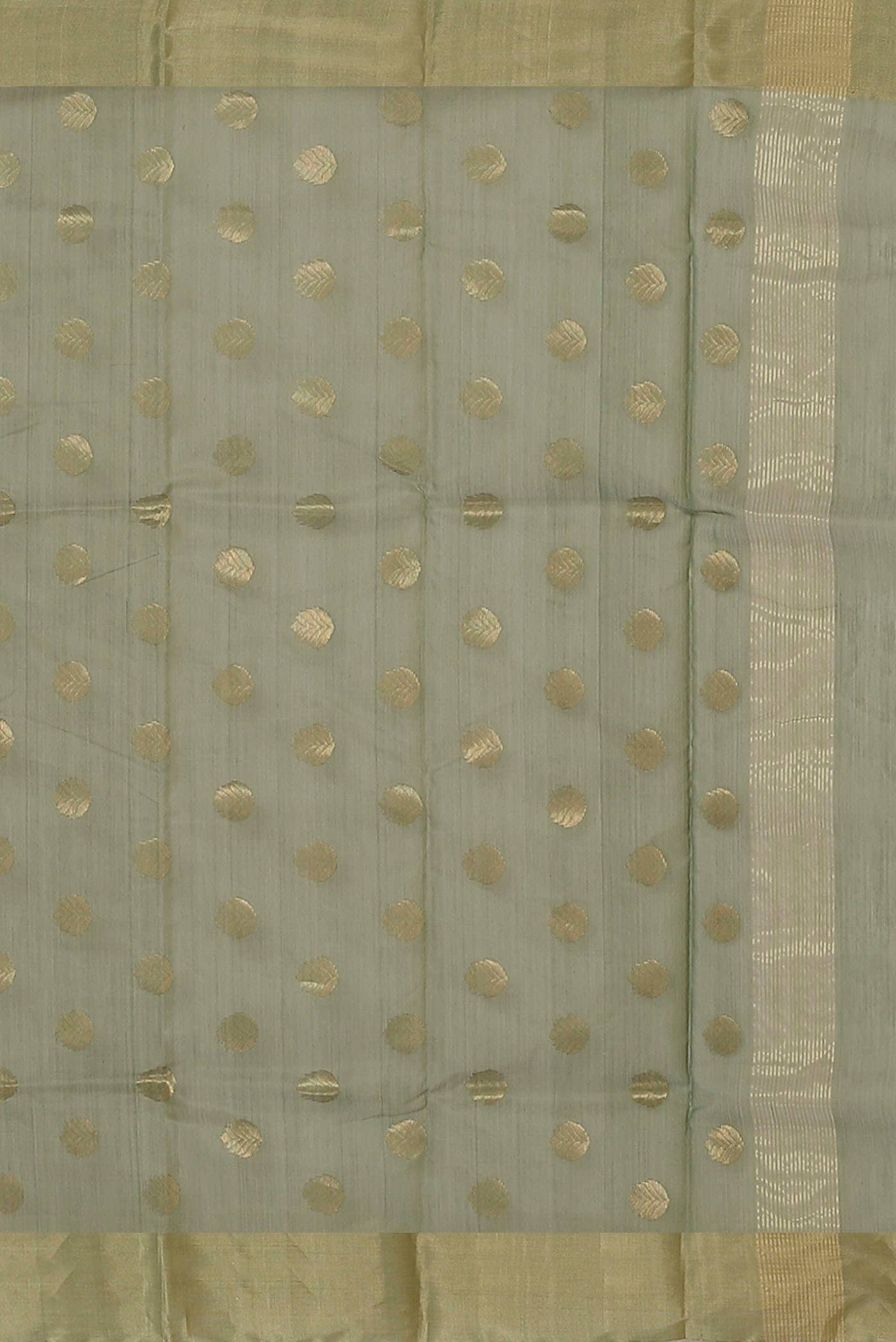 Sage Green Chanderi Silk Cotton Saree