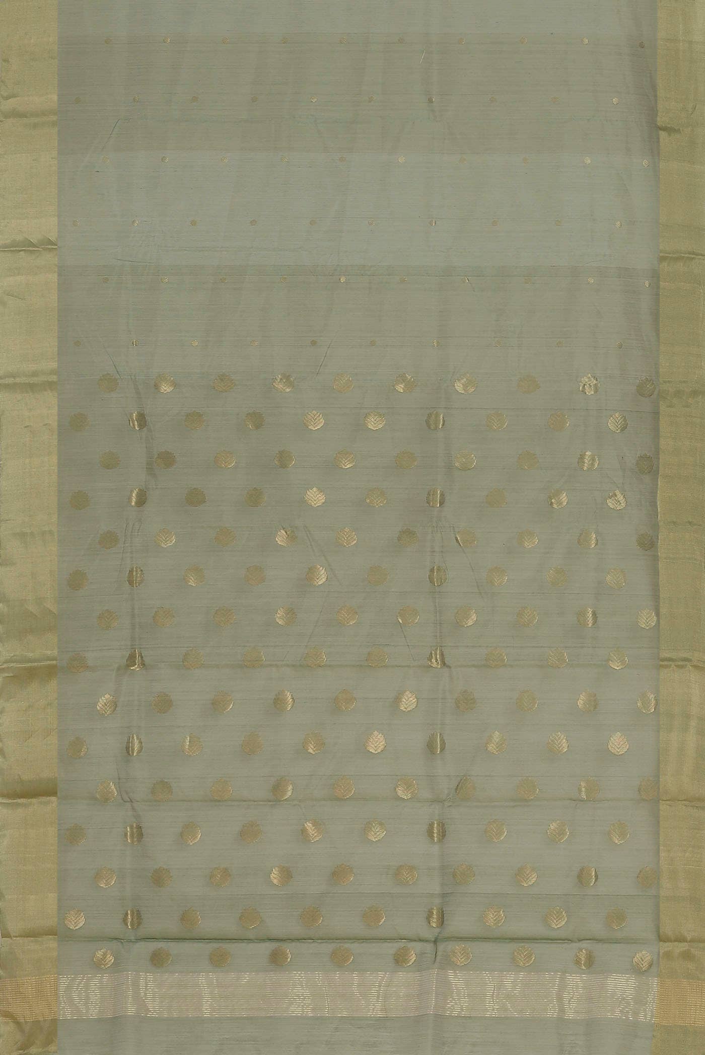 Sage Green Chanderi Silk Cotton Saree
