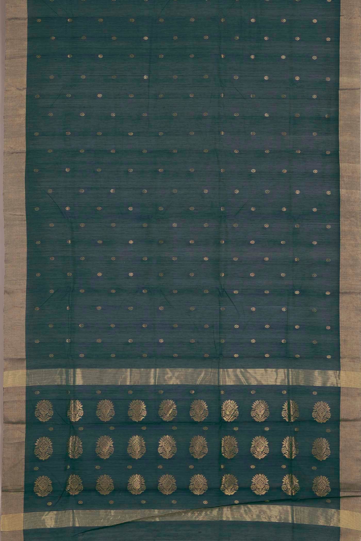 Blue Chanderi Silk Cotton Saree