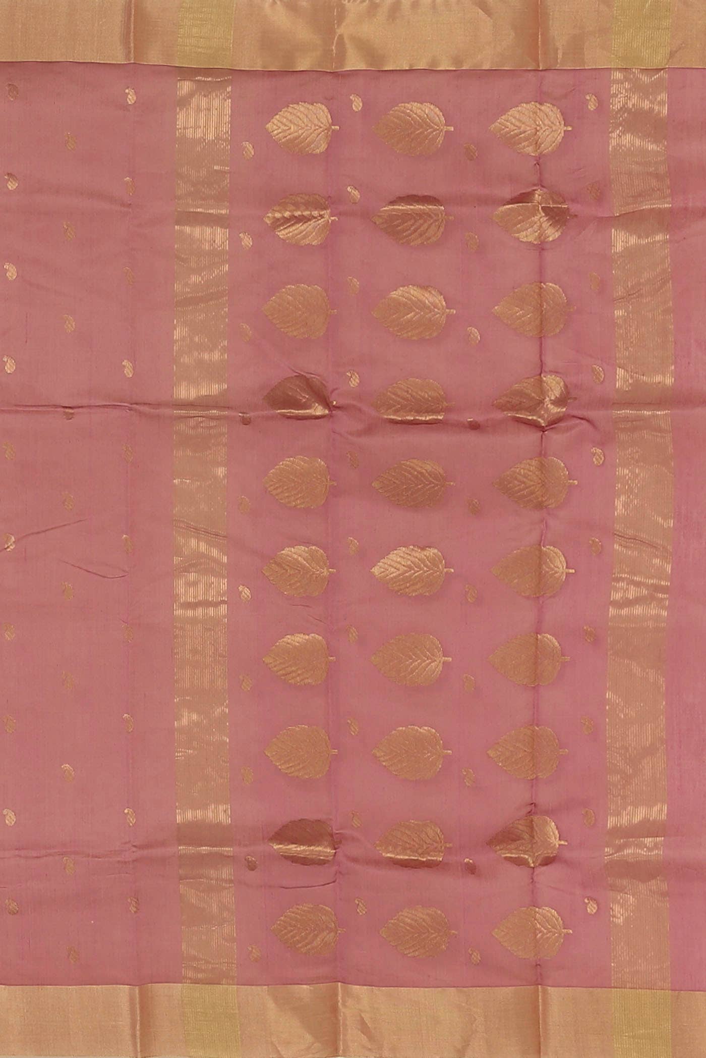 Coral Chanderi Silk Cotton Saree