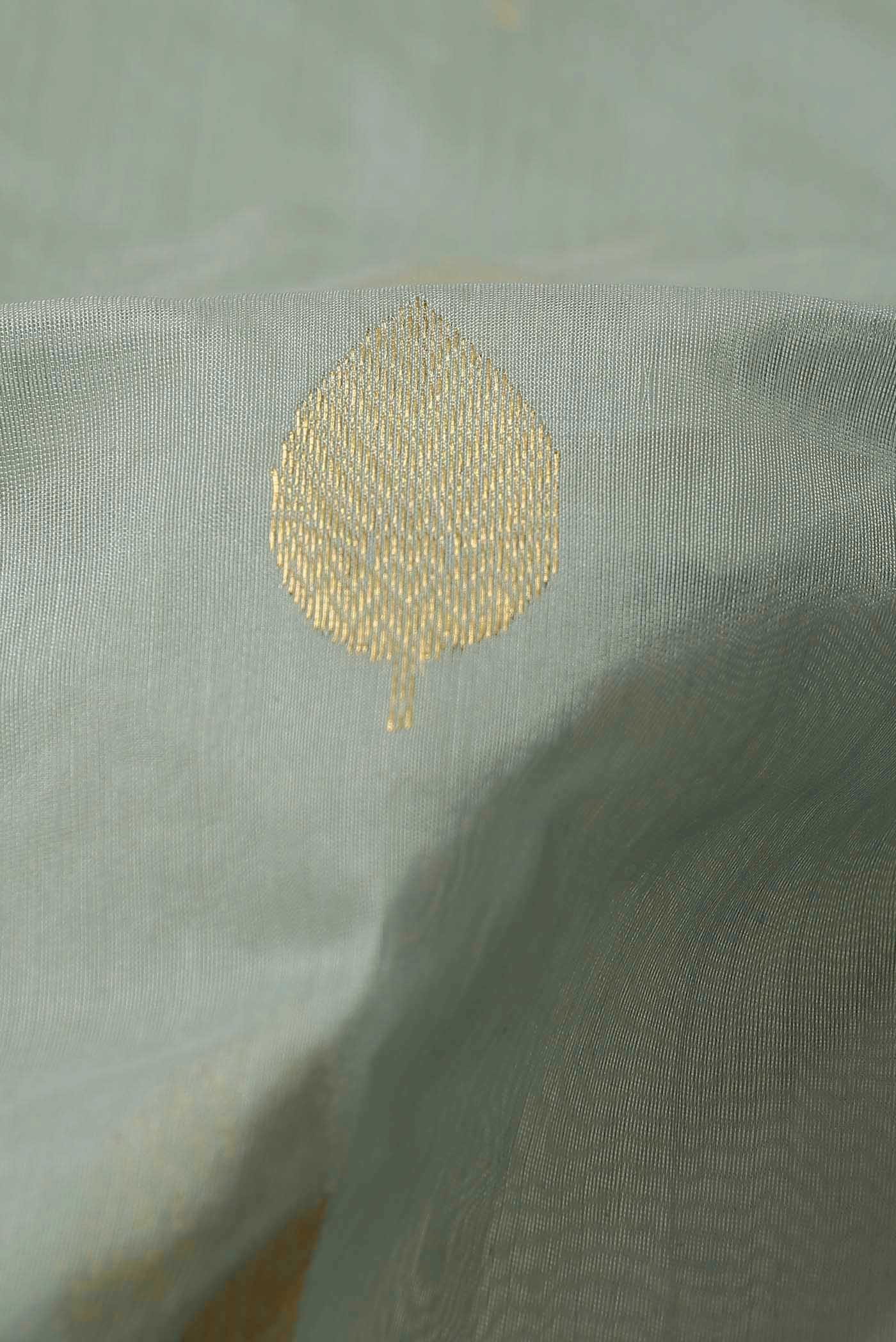 Light Blue Chanderi Silk Cotton Saree