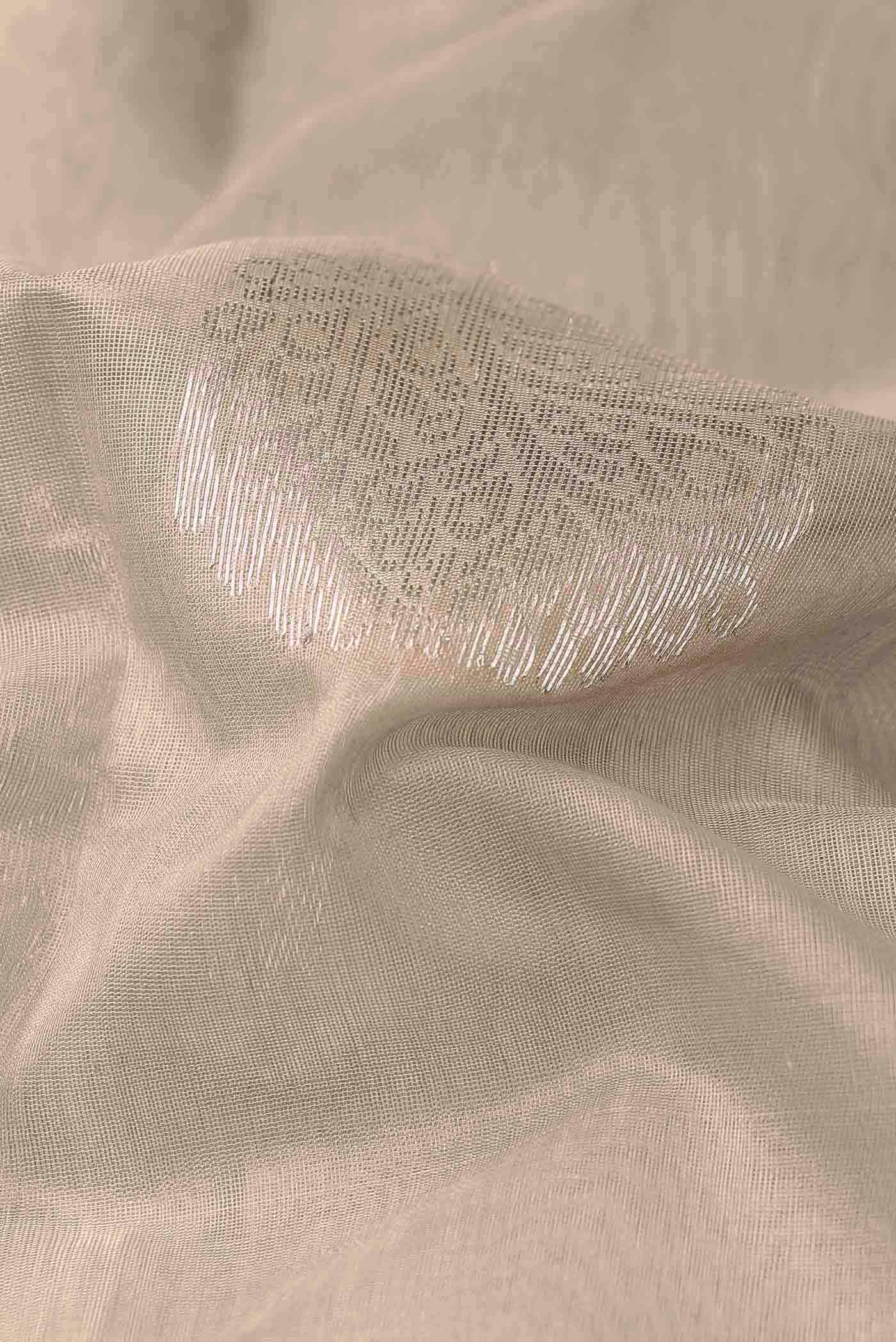 Beige Chanderi Silk Cotton Saree