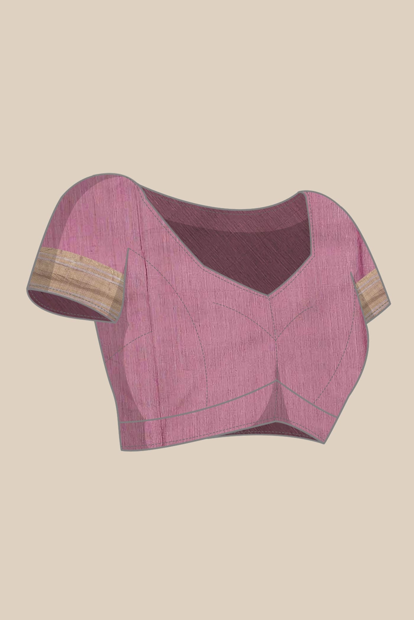 Dark Pink Chanderi Silk Cotton Saree