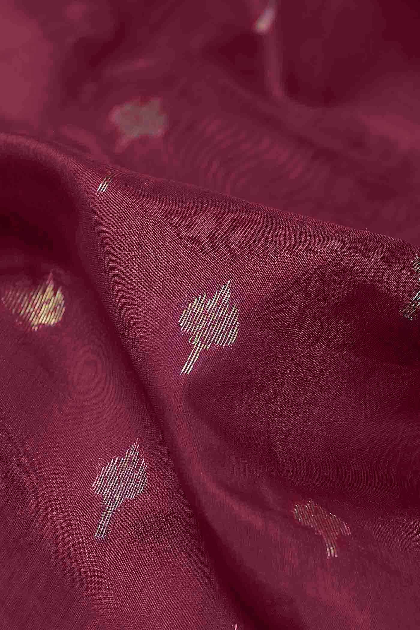 Dark Pink Chanderi Silk Cotton Saree