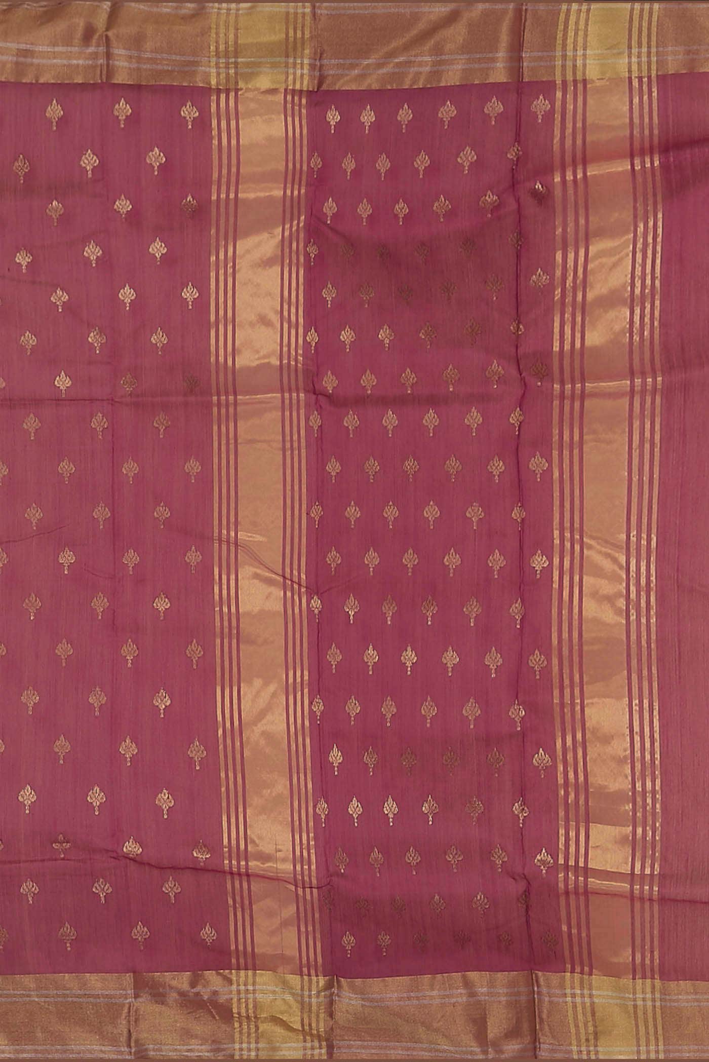 Dark Pink Chanderi Silk Cotton Saree