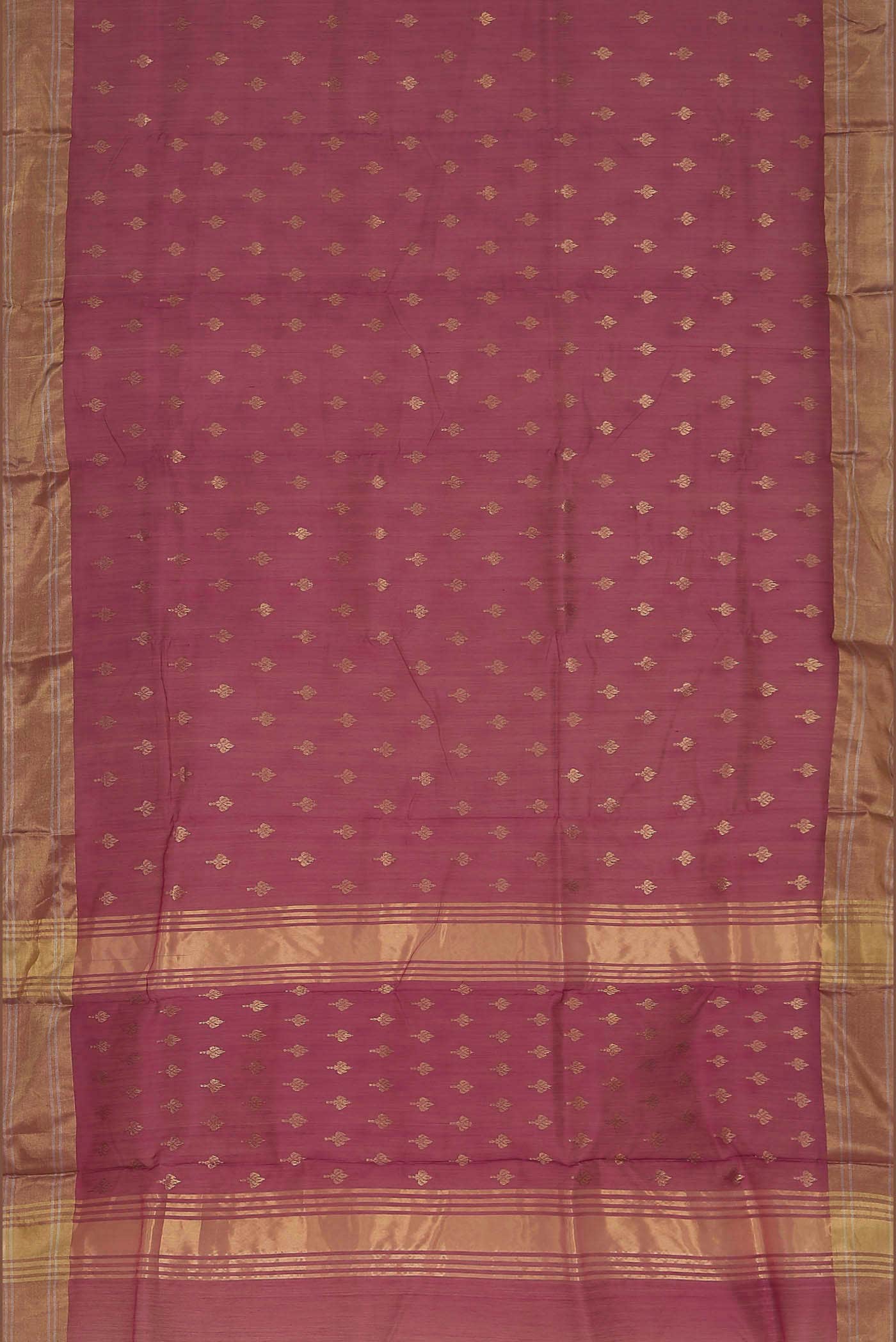 Dark Pink Chanderi Silk Cotton Saree