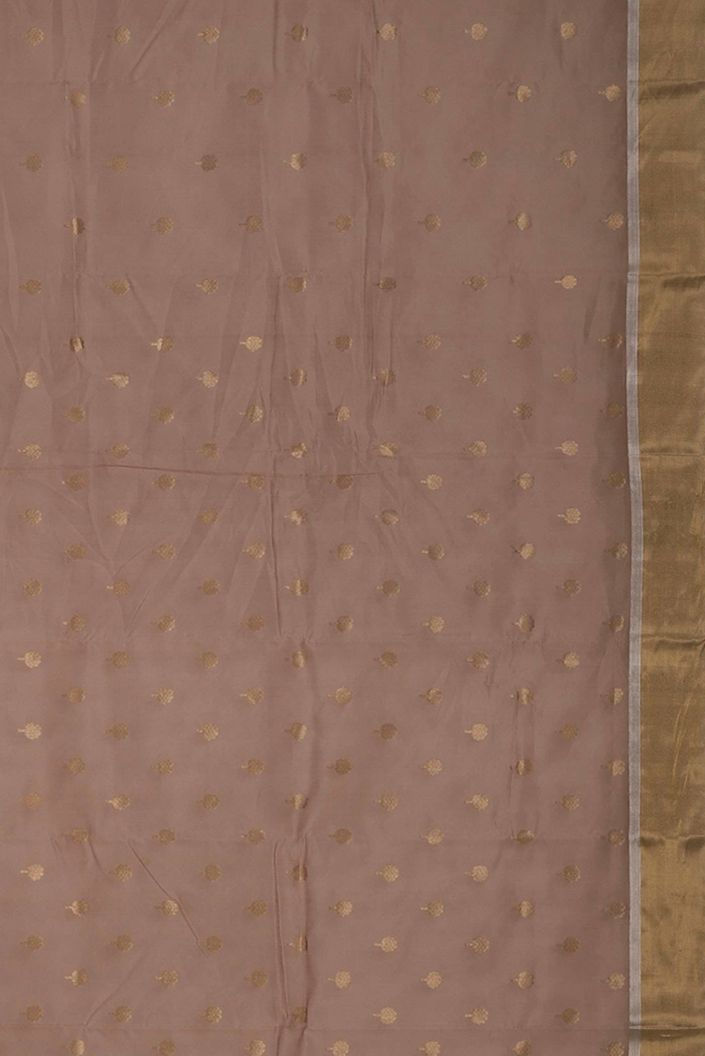 Beige Silk Cotton Saree