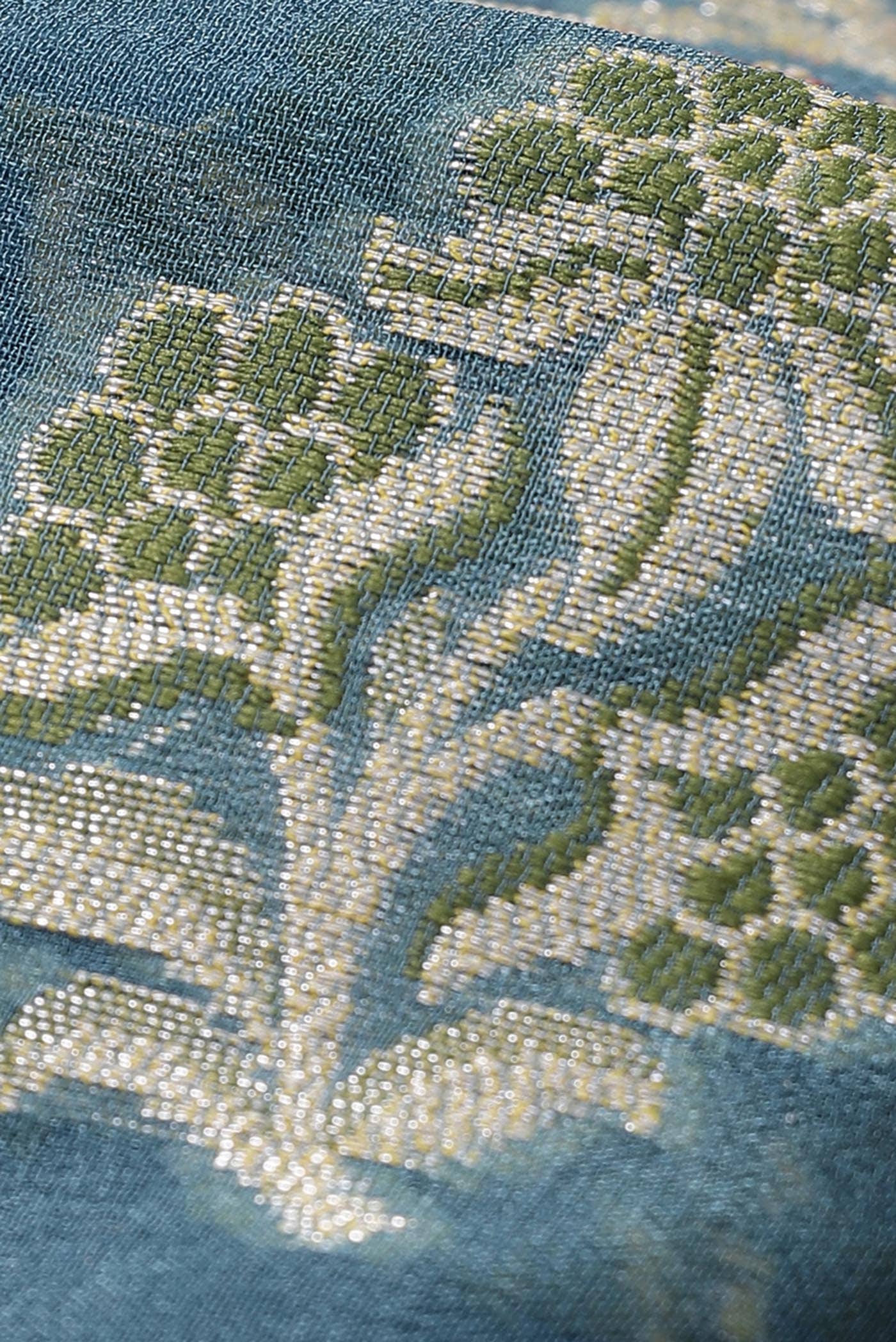 Blue Banarasi Georgette Saree