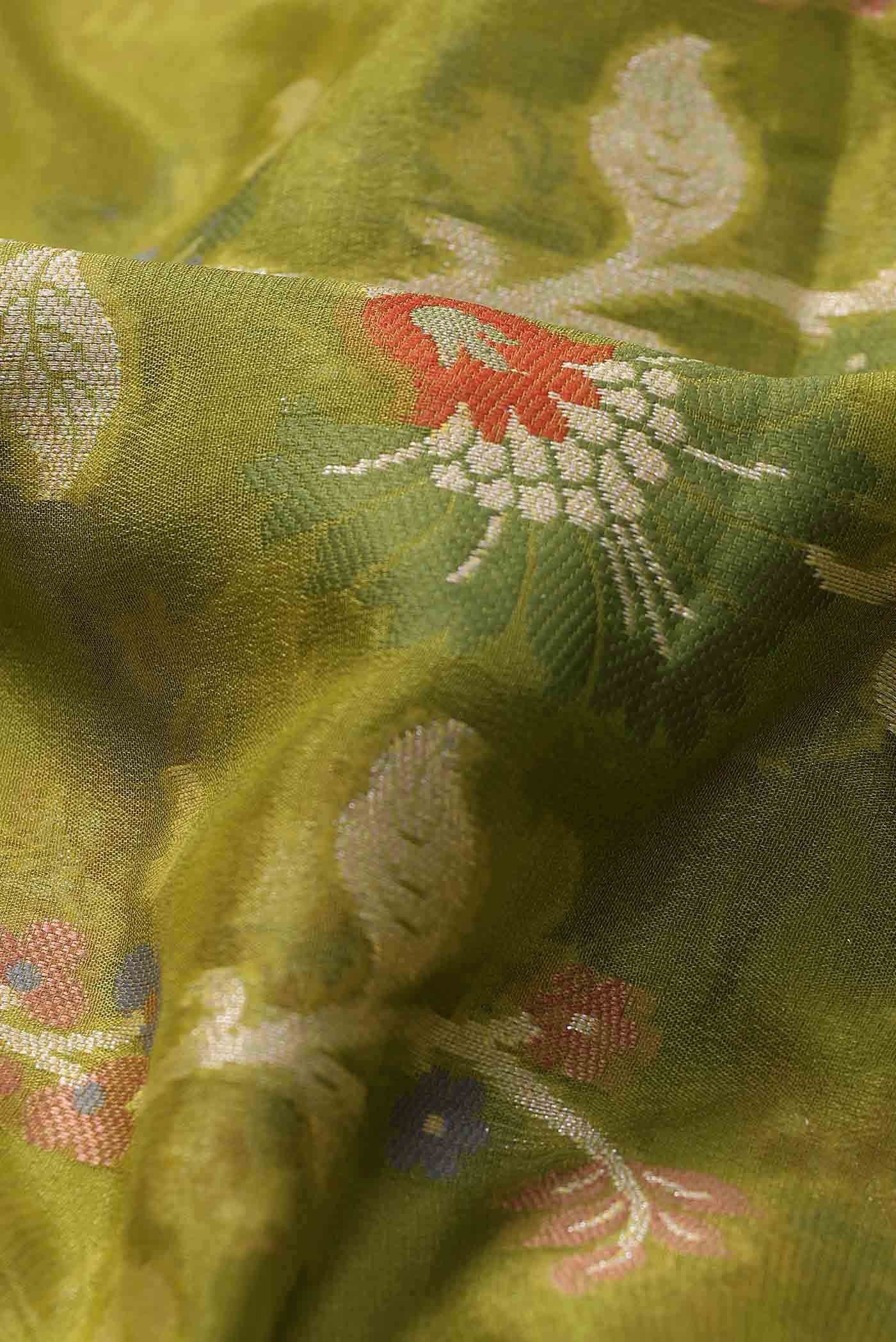 Green Banarasi Georgette Saree