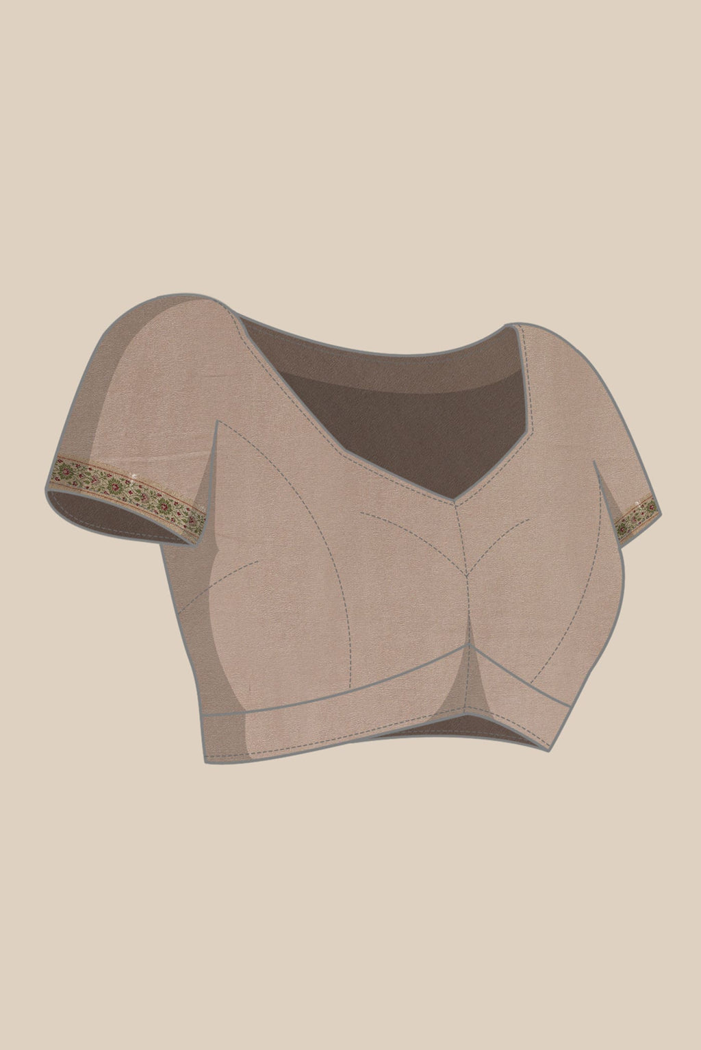 Beige Banarasi Georgette Saree
