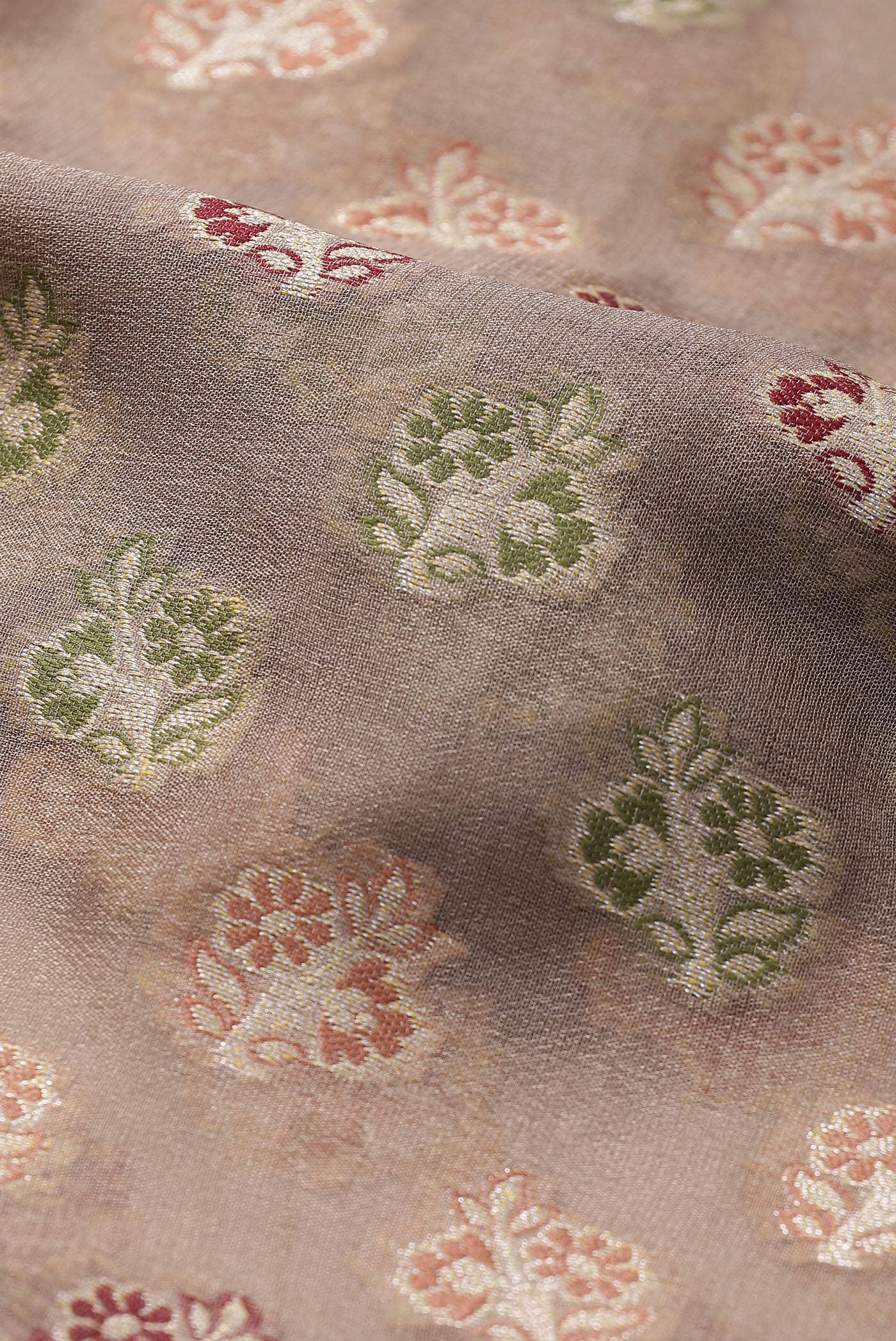 Beige Banarasi Georgette Saree
