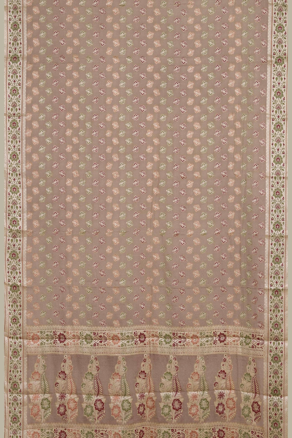 Beige Banarasi Georgette Saree