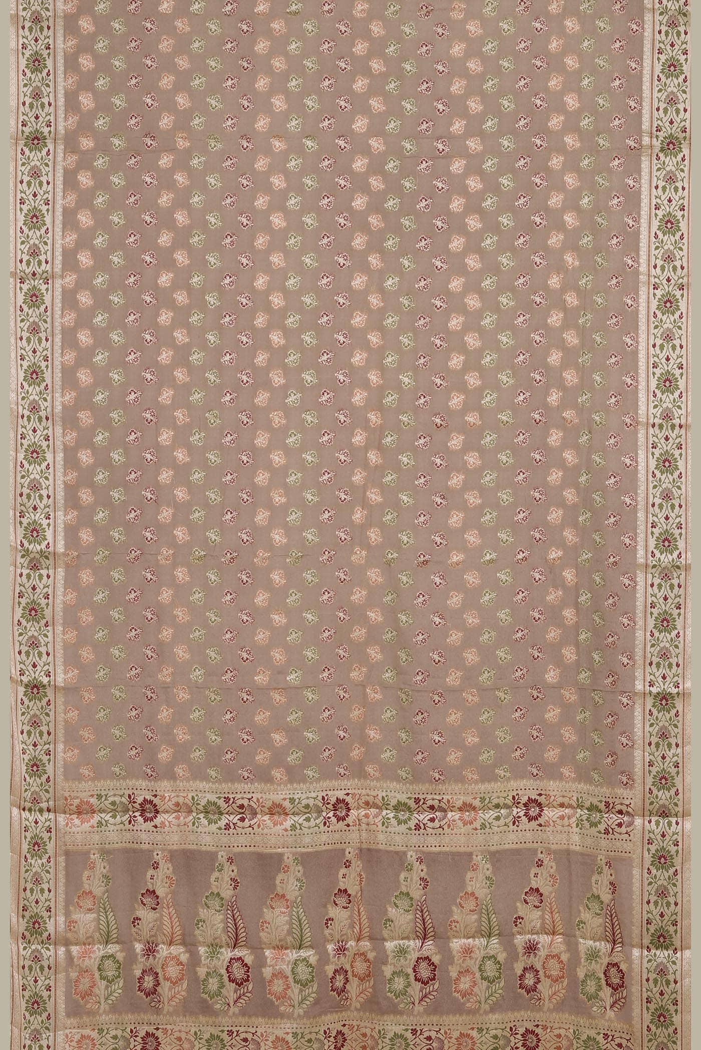 Beige Banarasi Georgette Saree