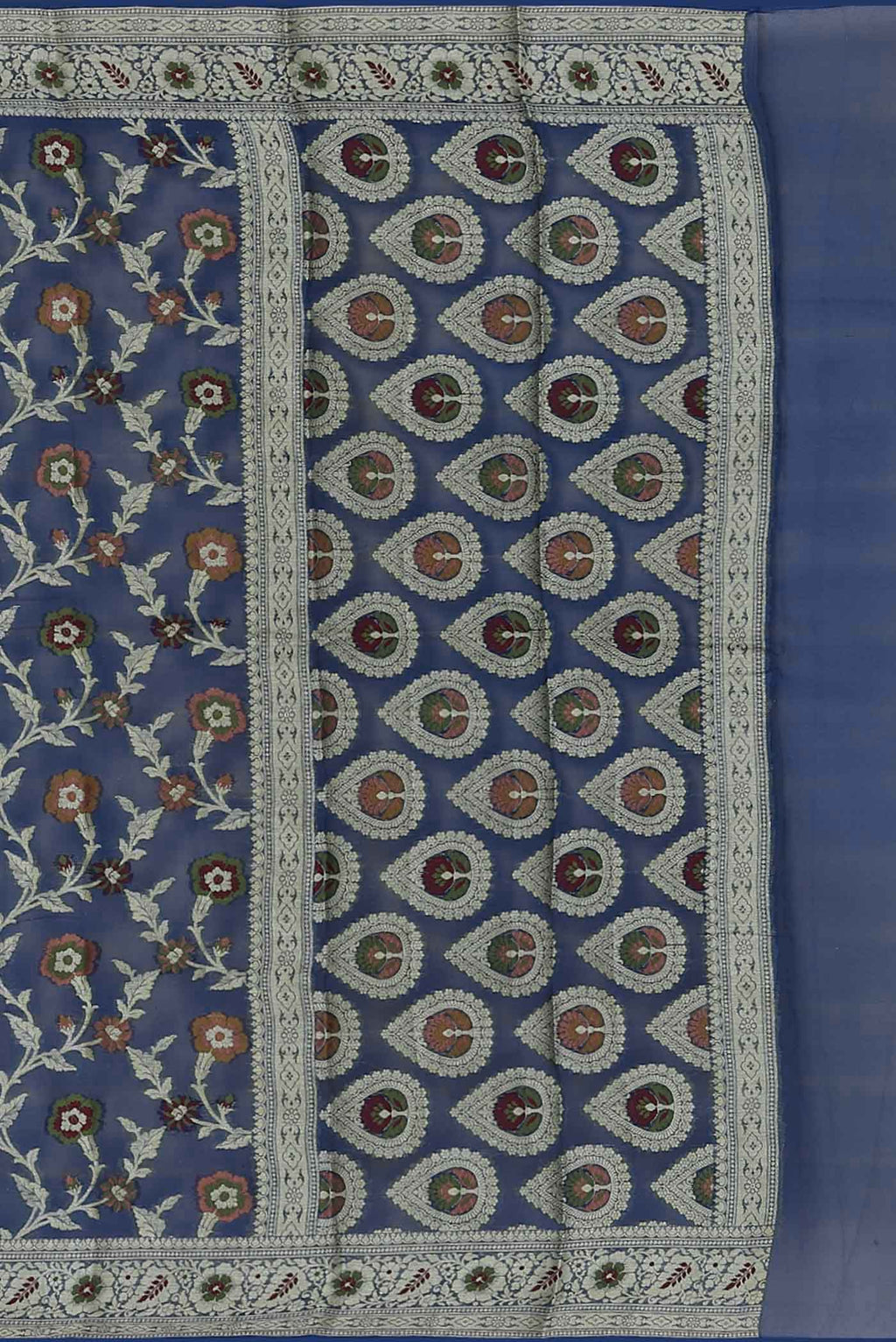Blue Banarasi Georgette Saree
