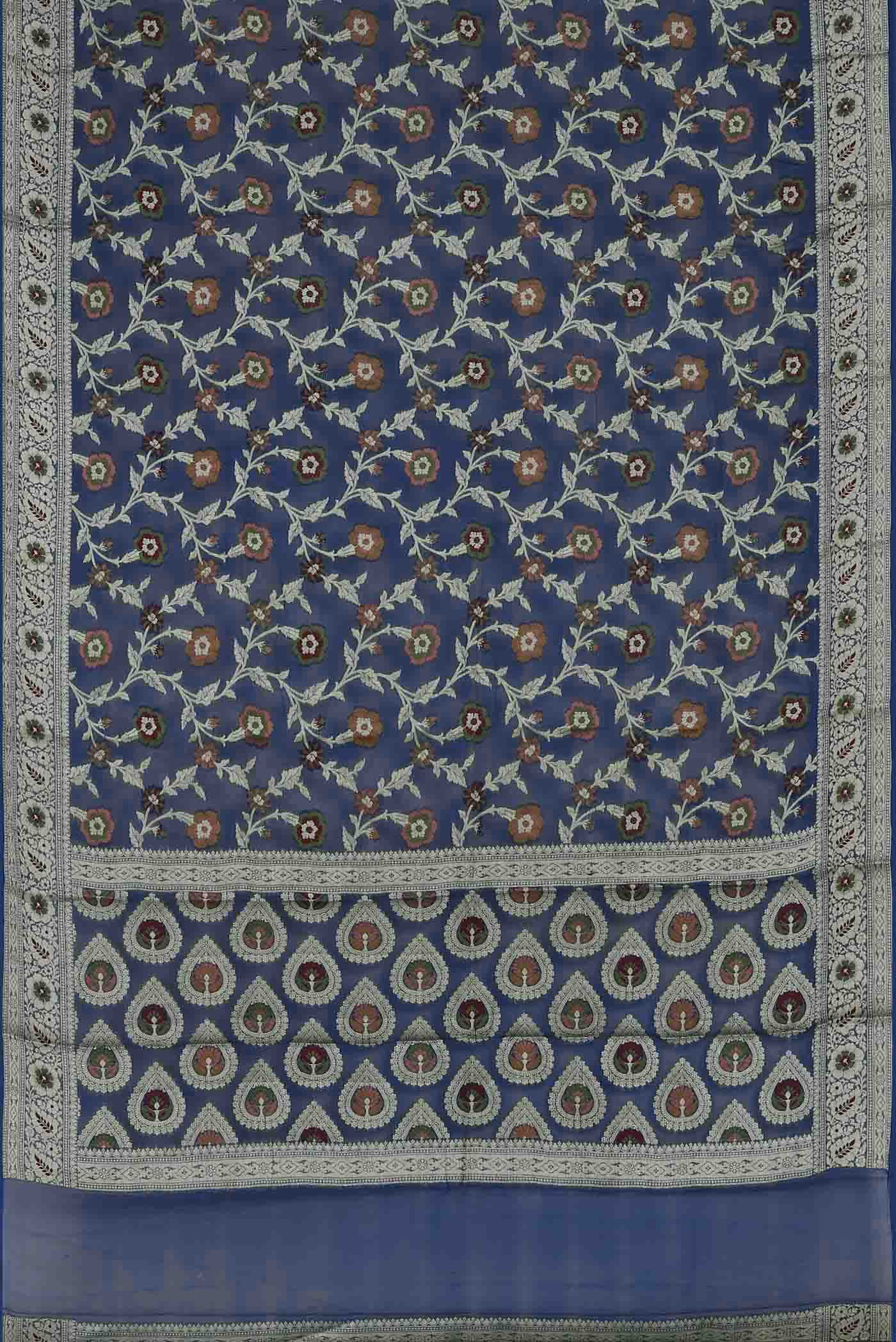 Blue Banarasi Georgette Saree