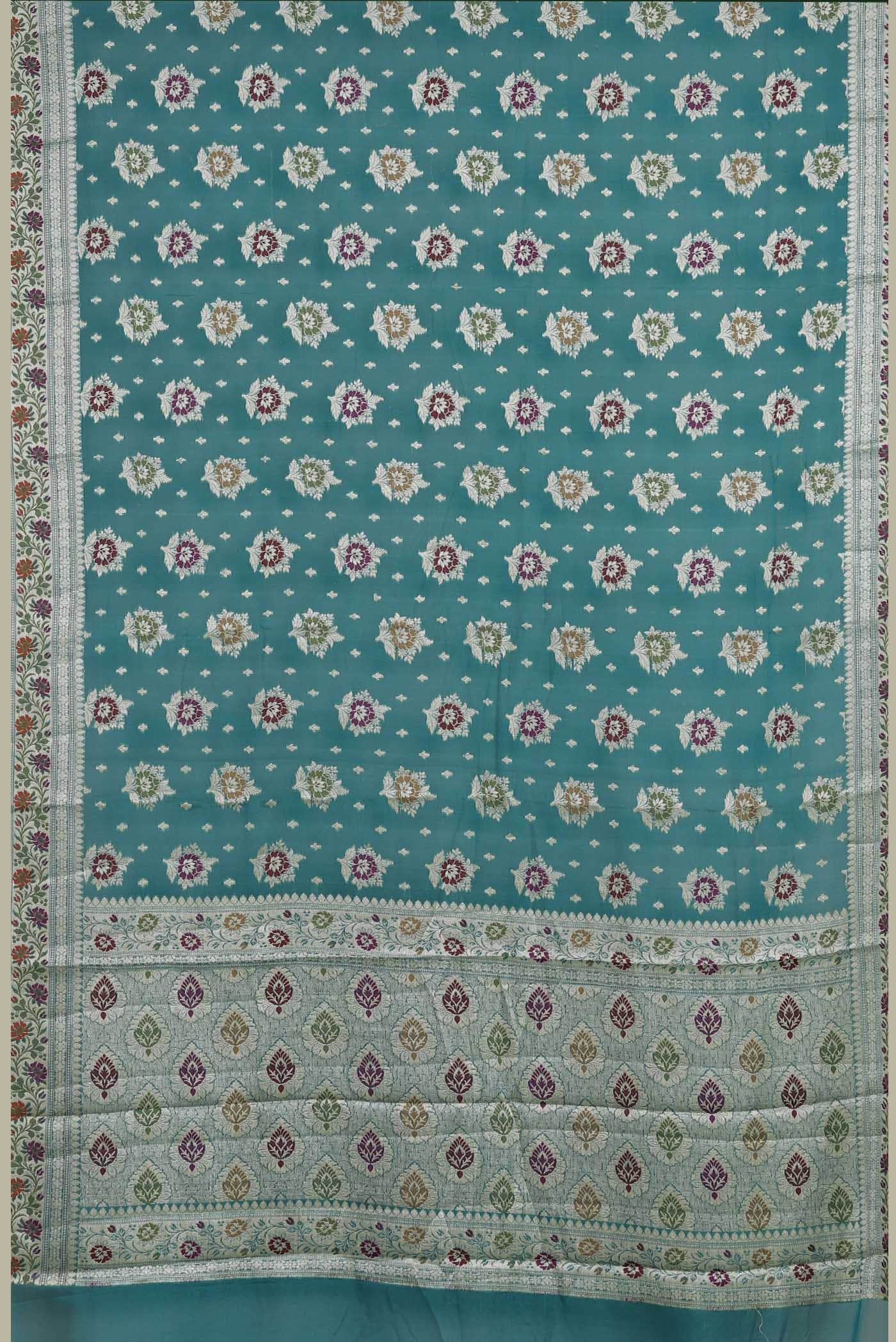 Blue Banarasi Georgette Saree