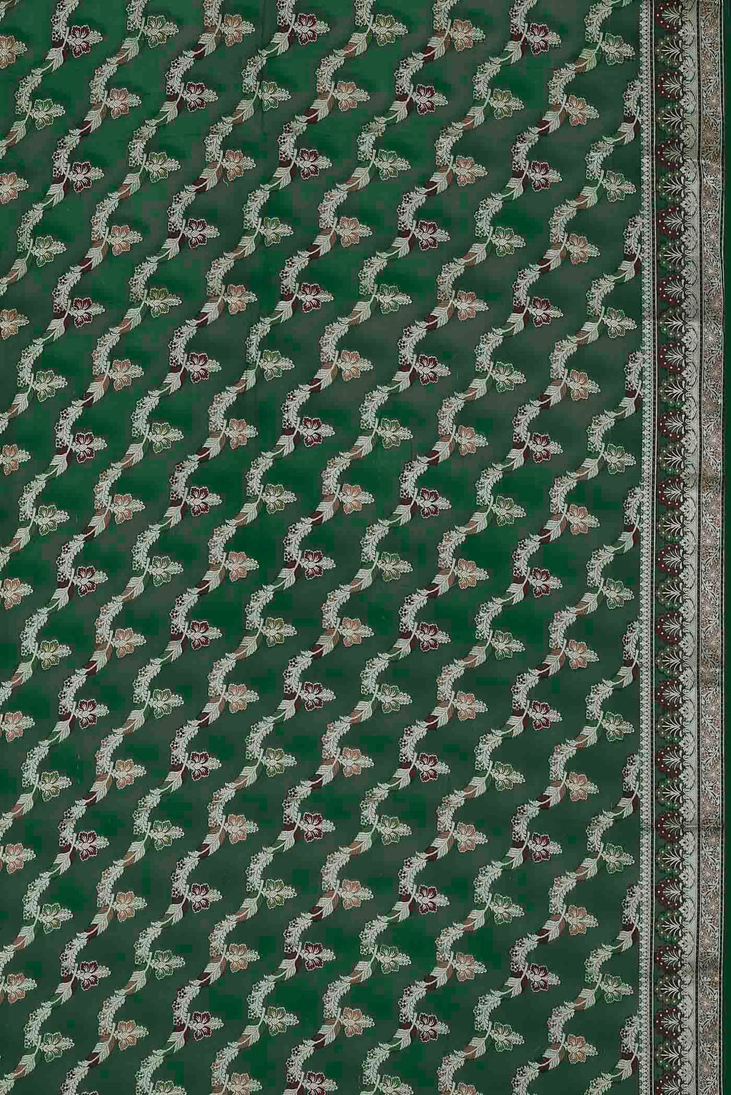 Green Banarasi Georgette Saree