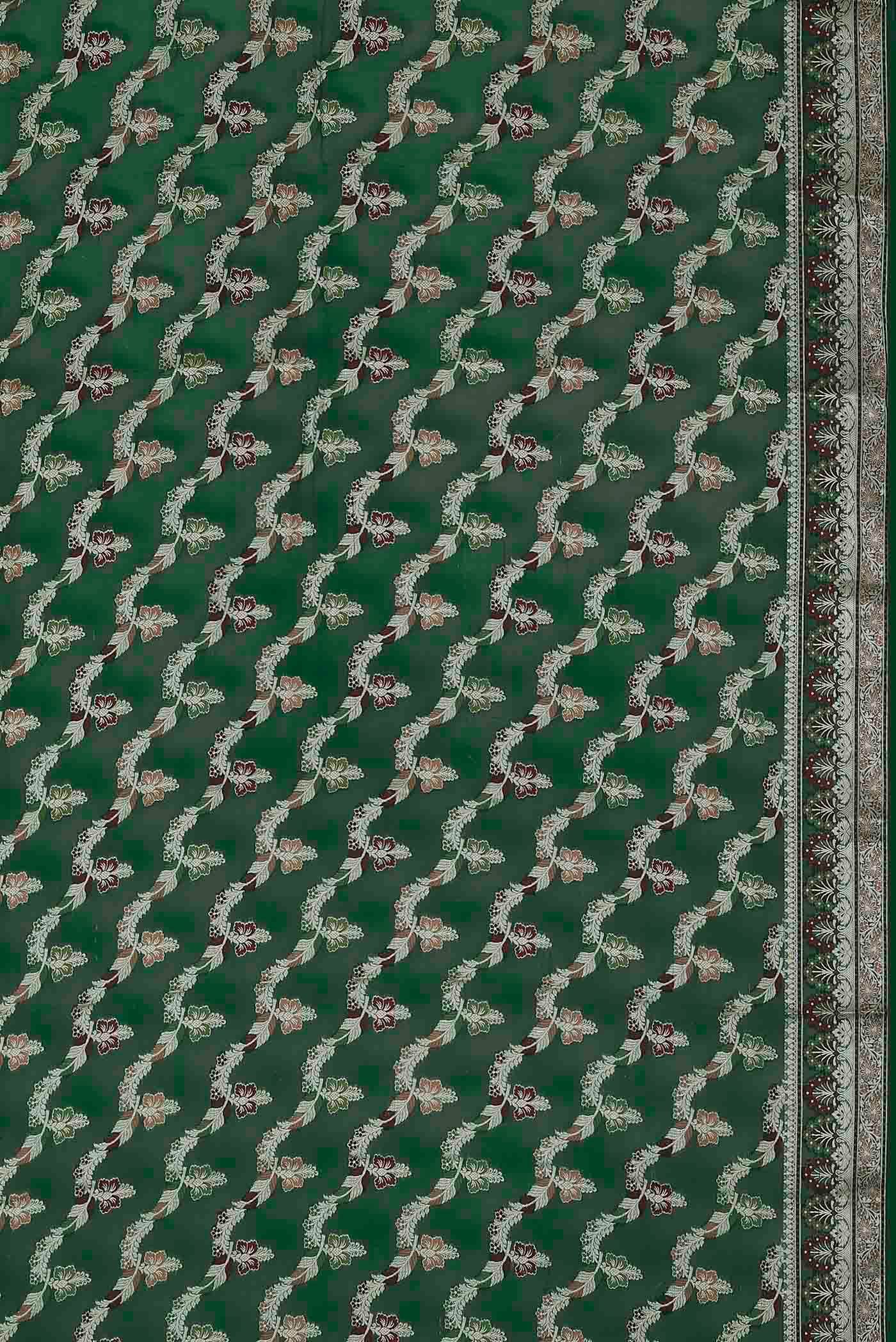 Green Banarasi Georgette Saree