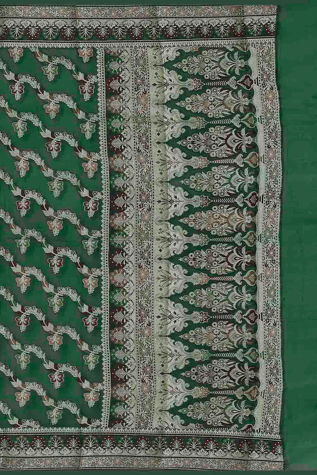 Green Banarasi Georgette Saree