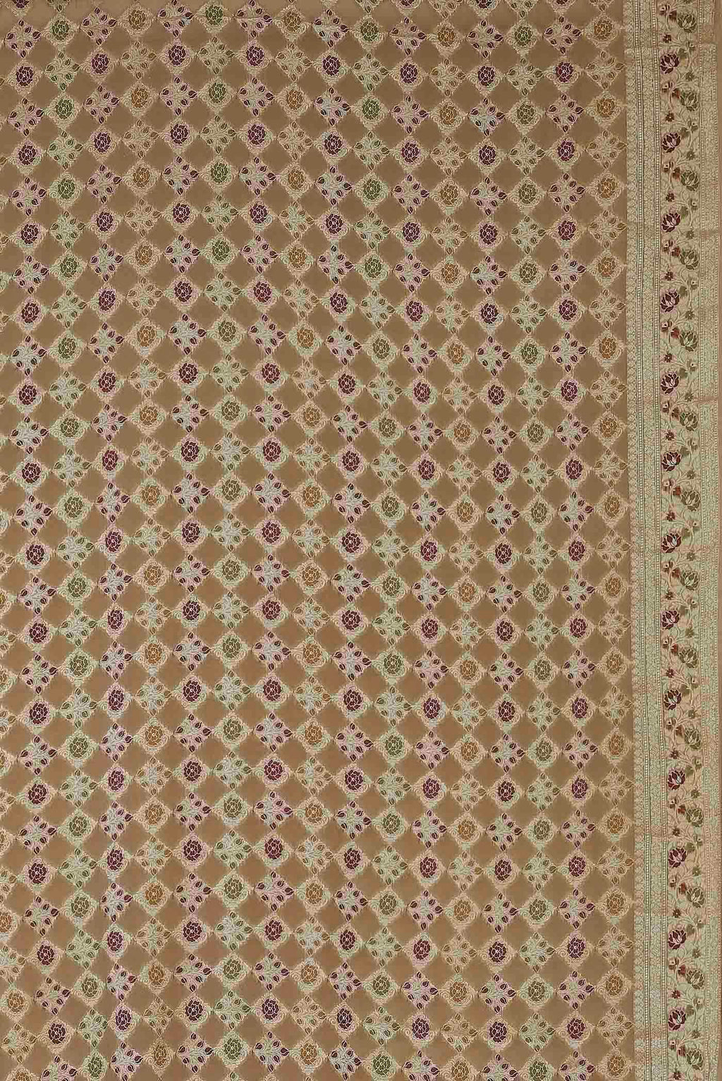 Beige Banarasi Georgette Saree