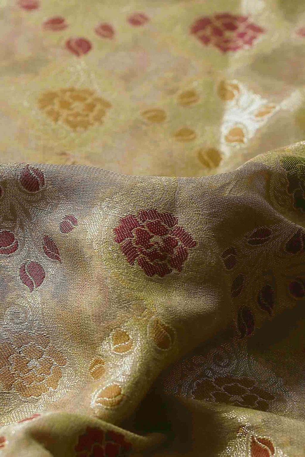 Beige Banarasi Georgette Saree