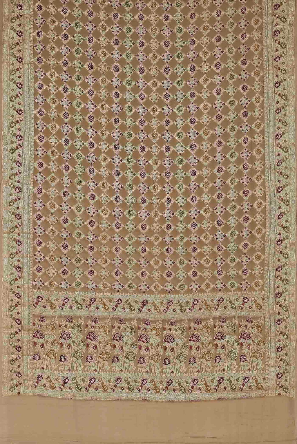 Beige Banarasi Georgette Saree