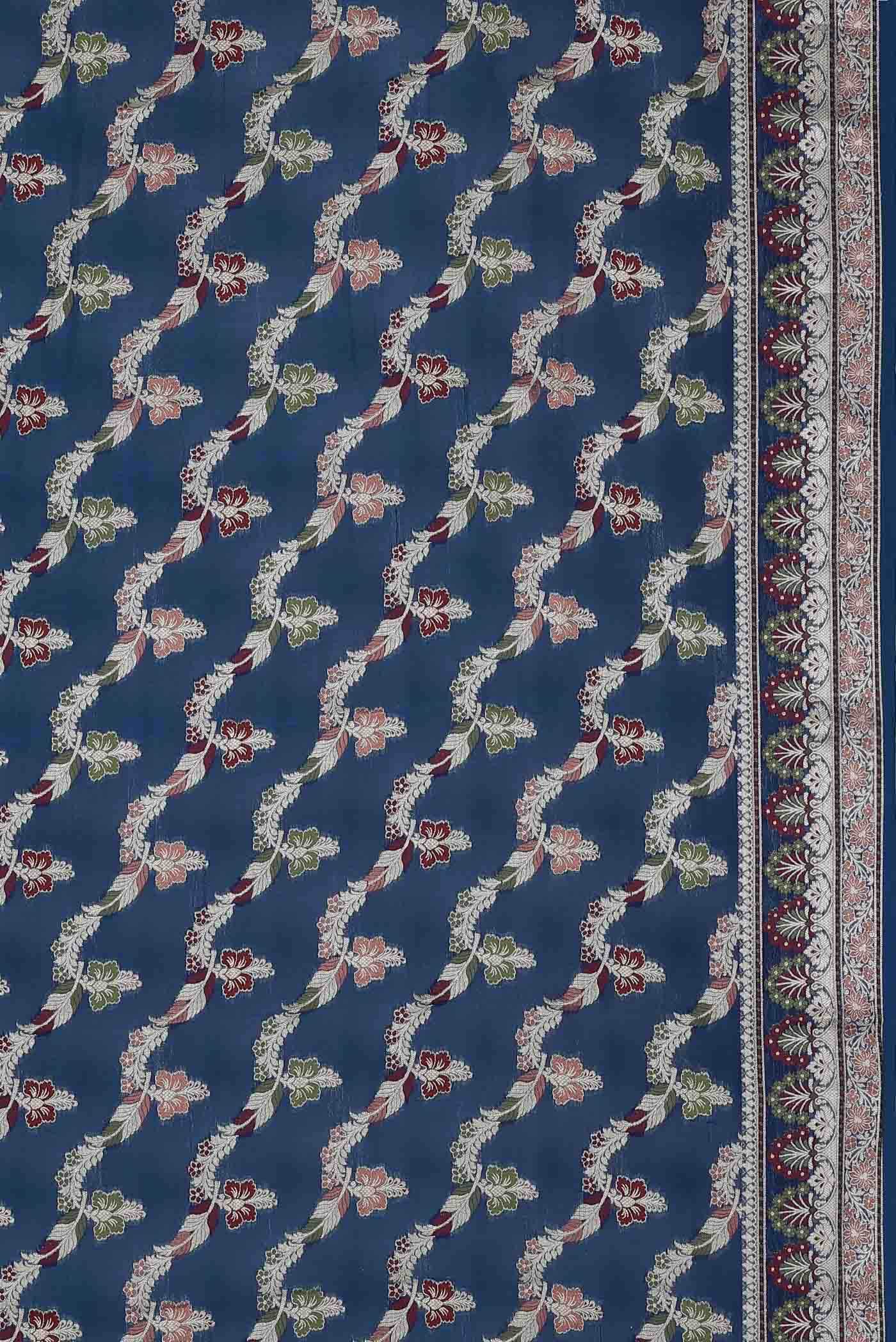 Blue Banarasi Georgette Saree