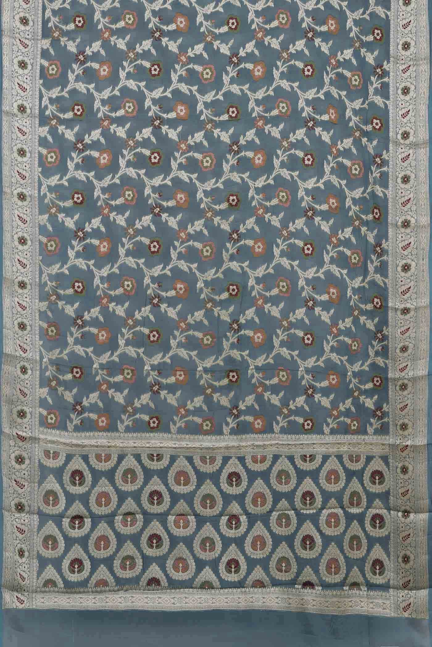 Blue Banarasi Georgette Saree