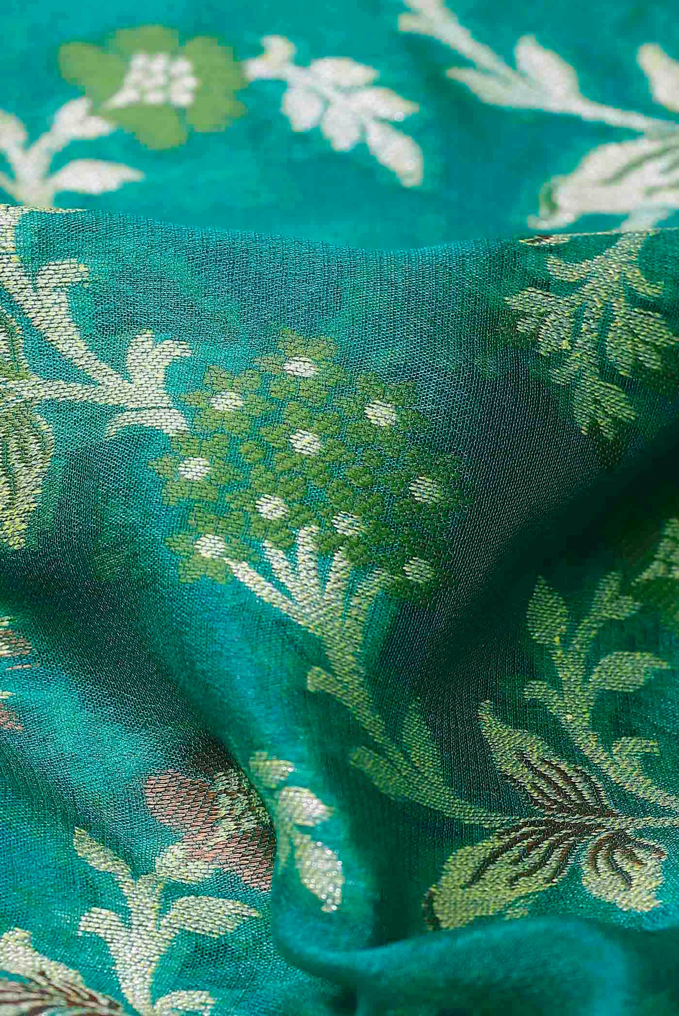 Blue Banarasi Georgette Saree