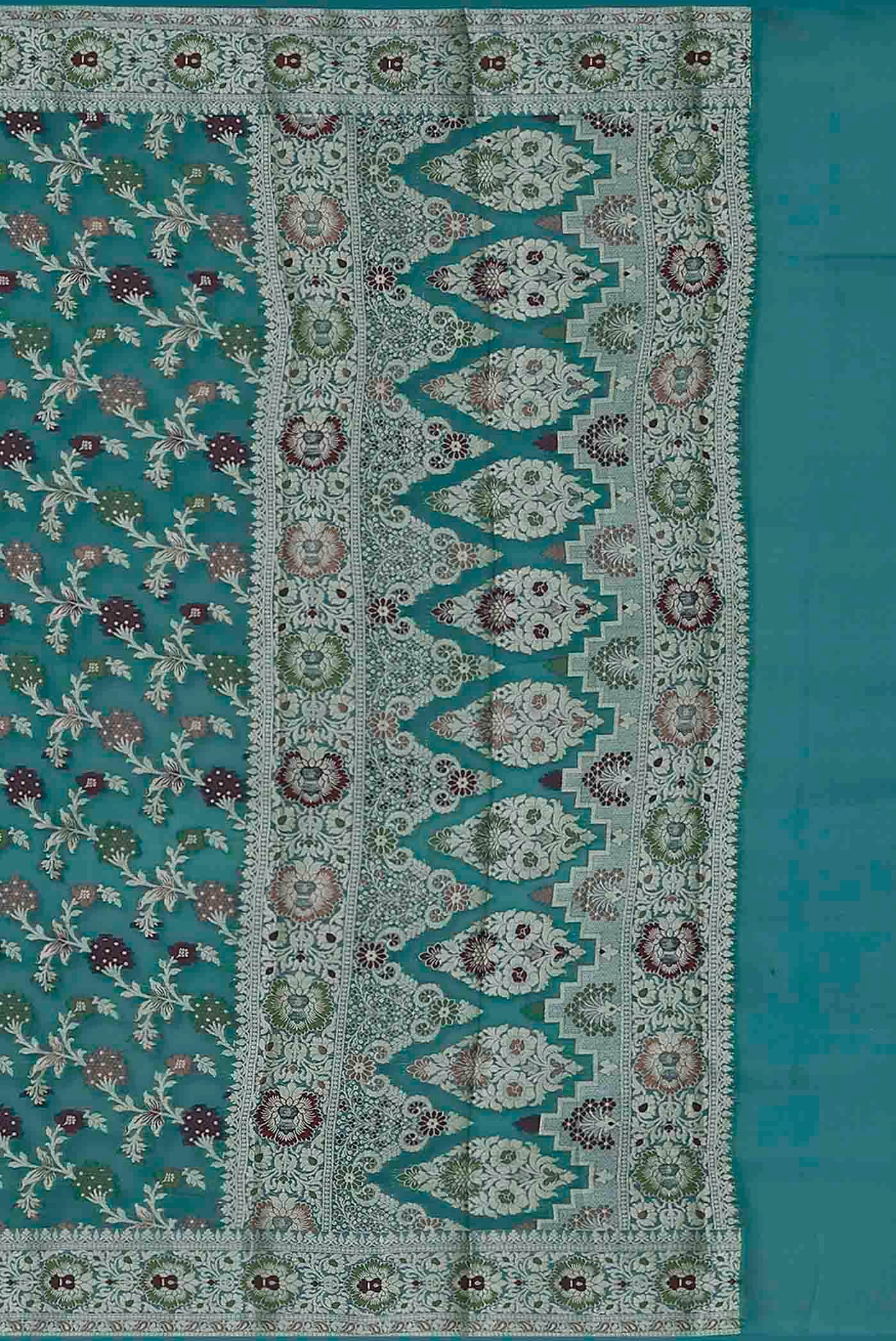 Blue Banarasi Georgette Saree