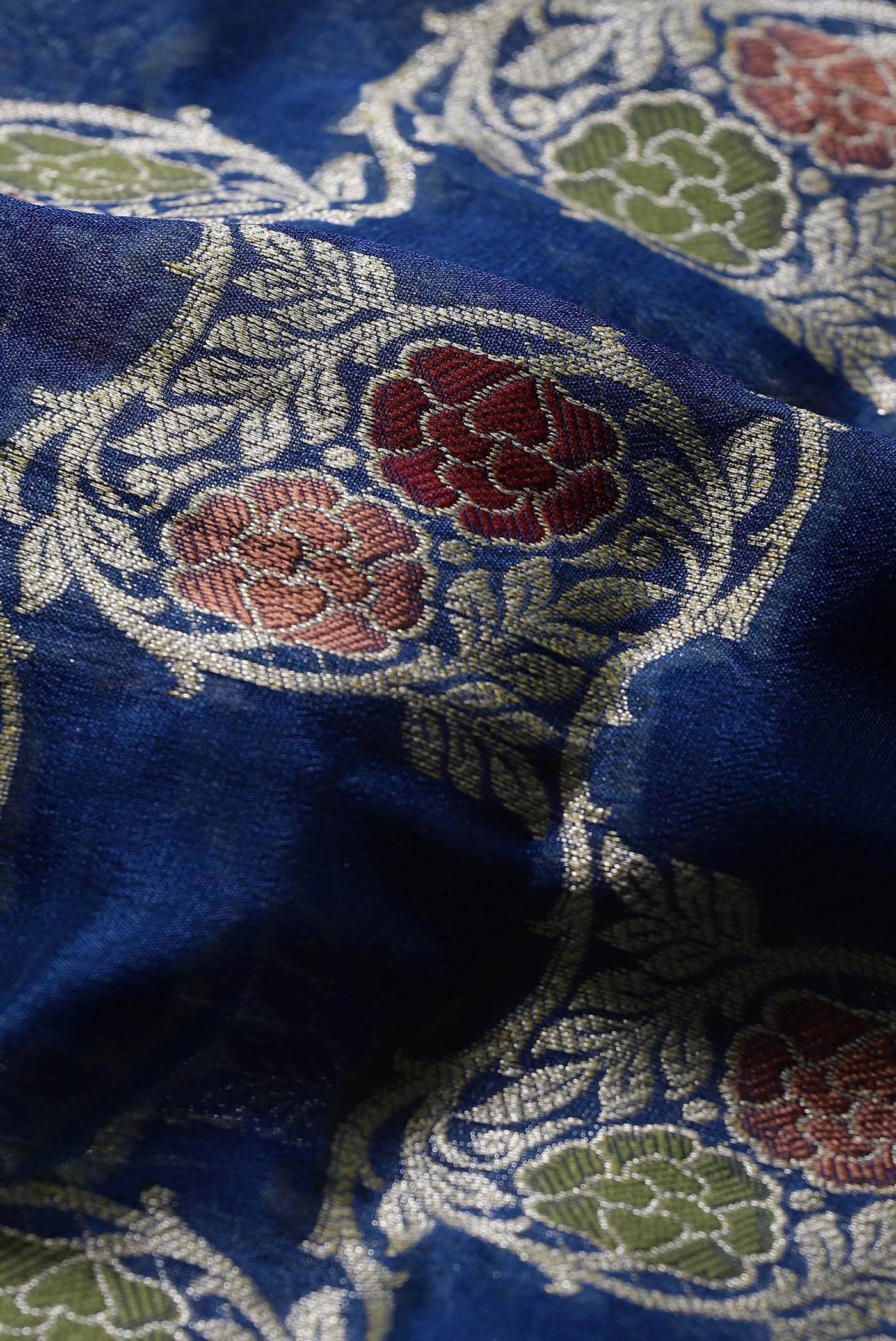 Blue Banarasi Georgette Saree