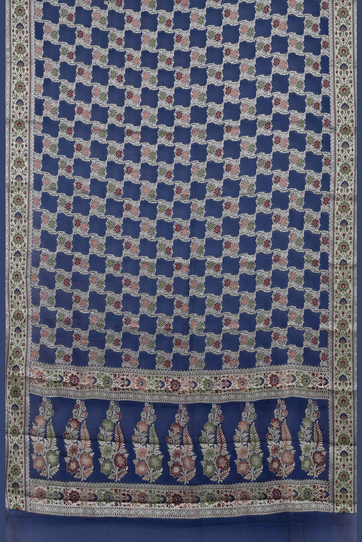 Blue Banarasi Georgette Saree