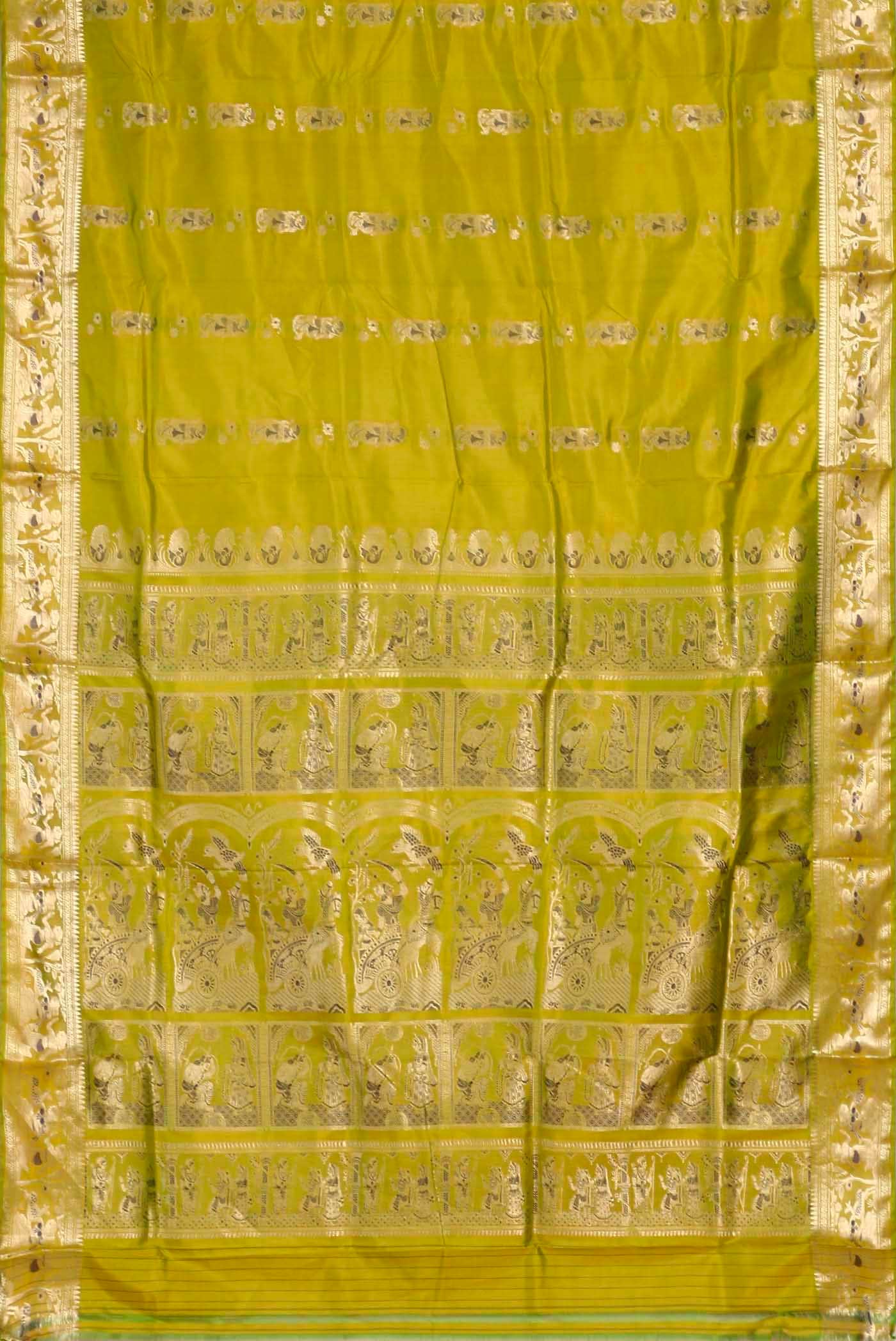 Green Baluchari Silk Saree