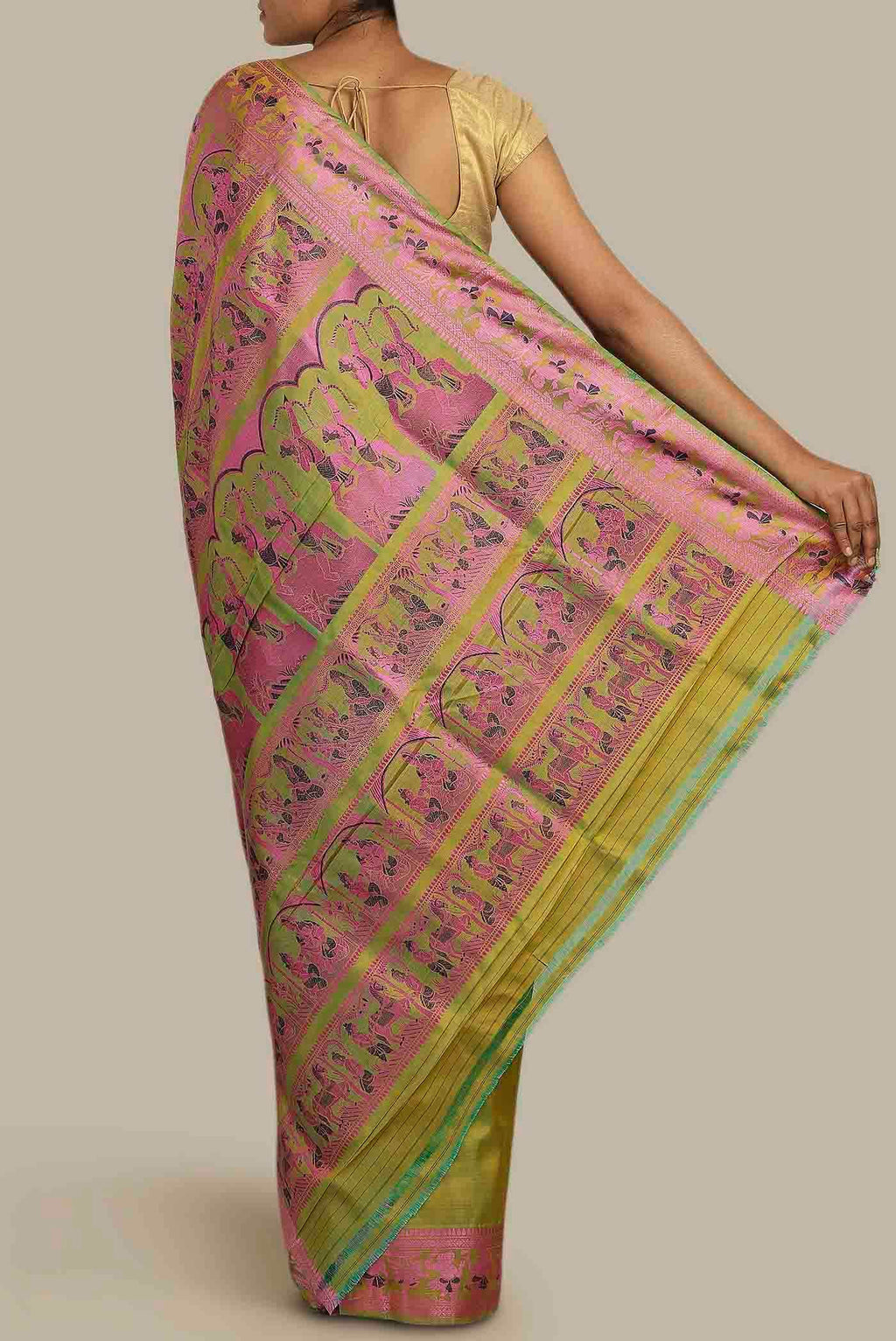 Green Baluchari Silk Saree