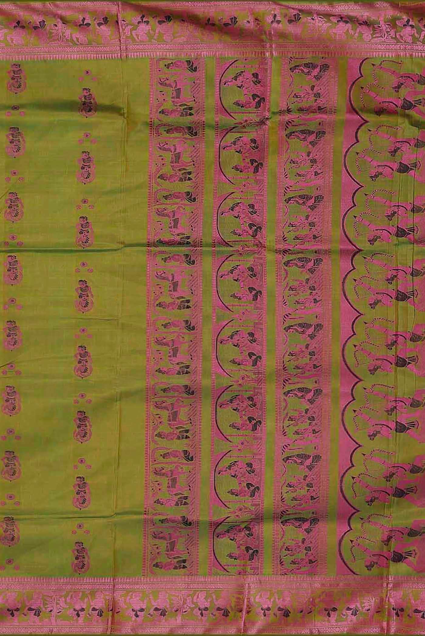 Green Baluchari Silk Saree