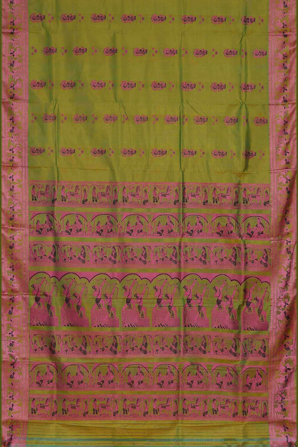 Green Baluchari Silk Saree