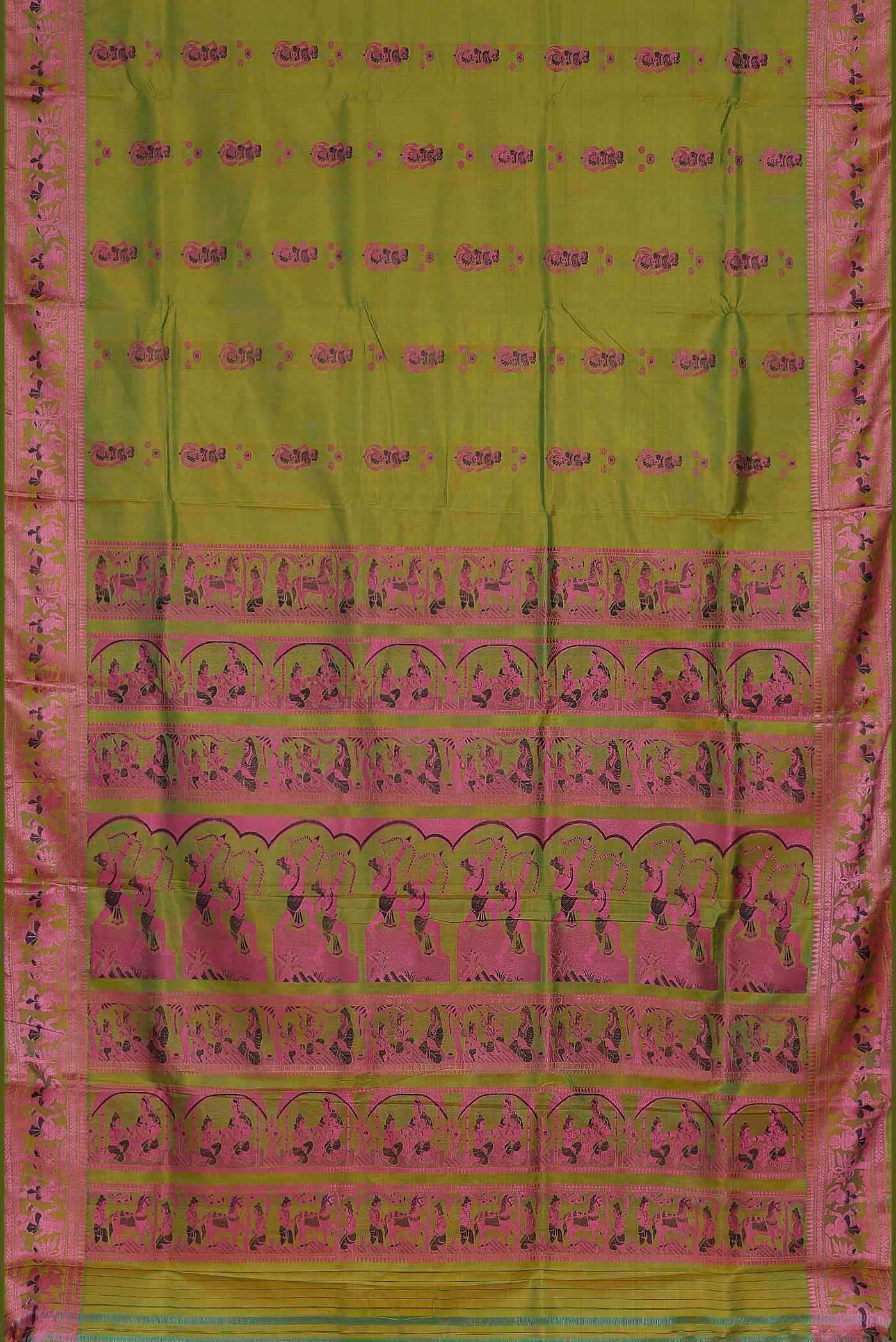 Green Baluchari Silk Saree