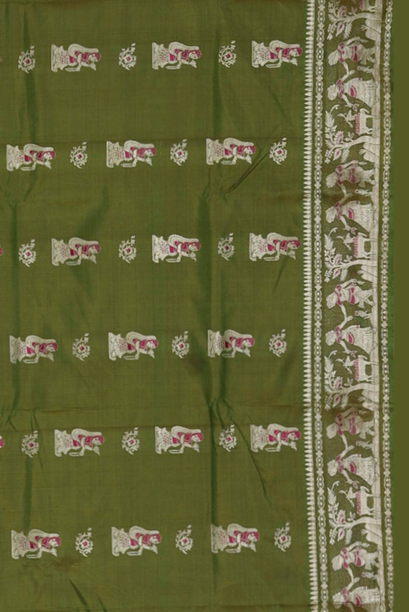 Green Baluchari Silk Saree