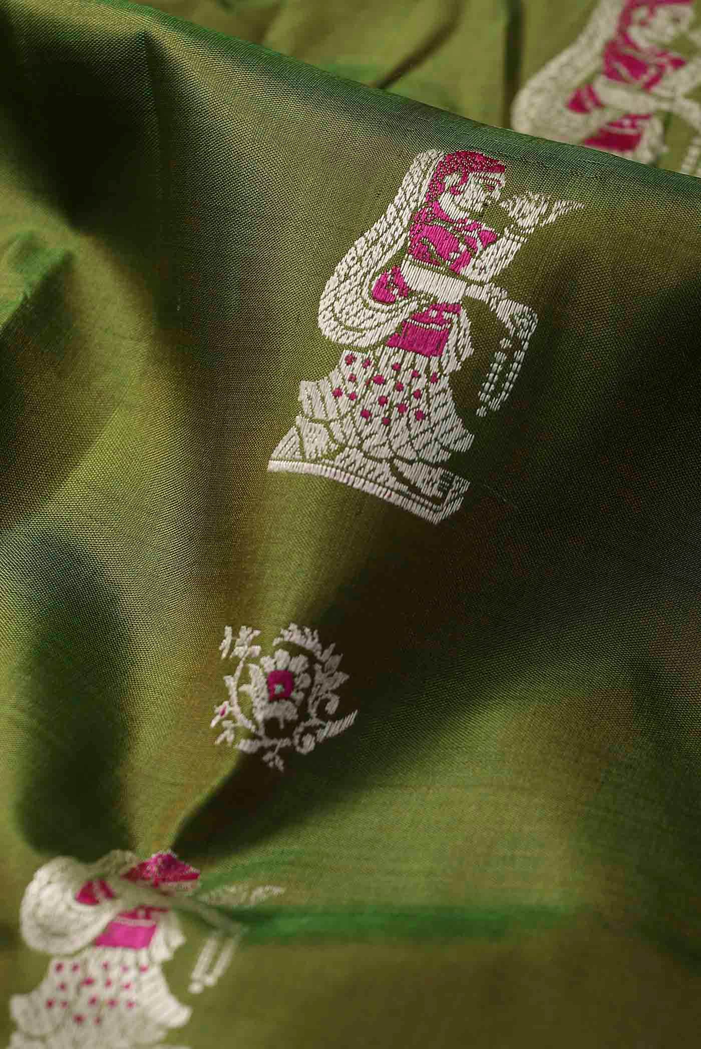 Green Baluchari Silk Saree