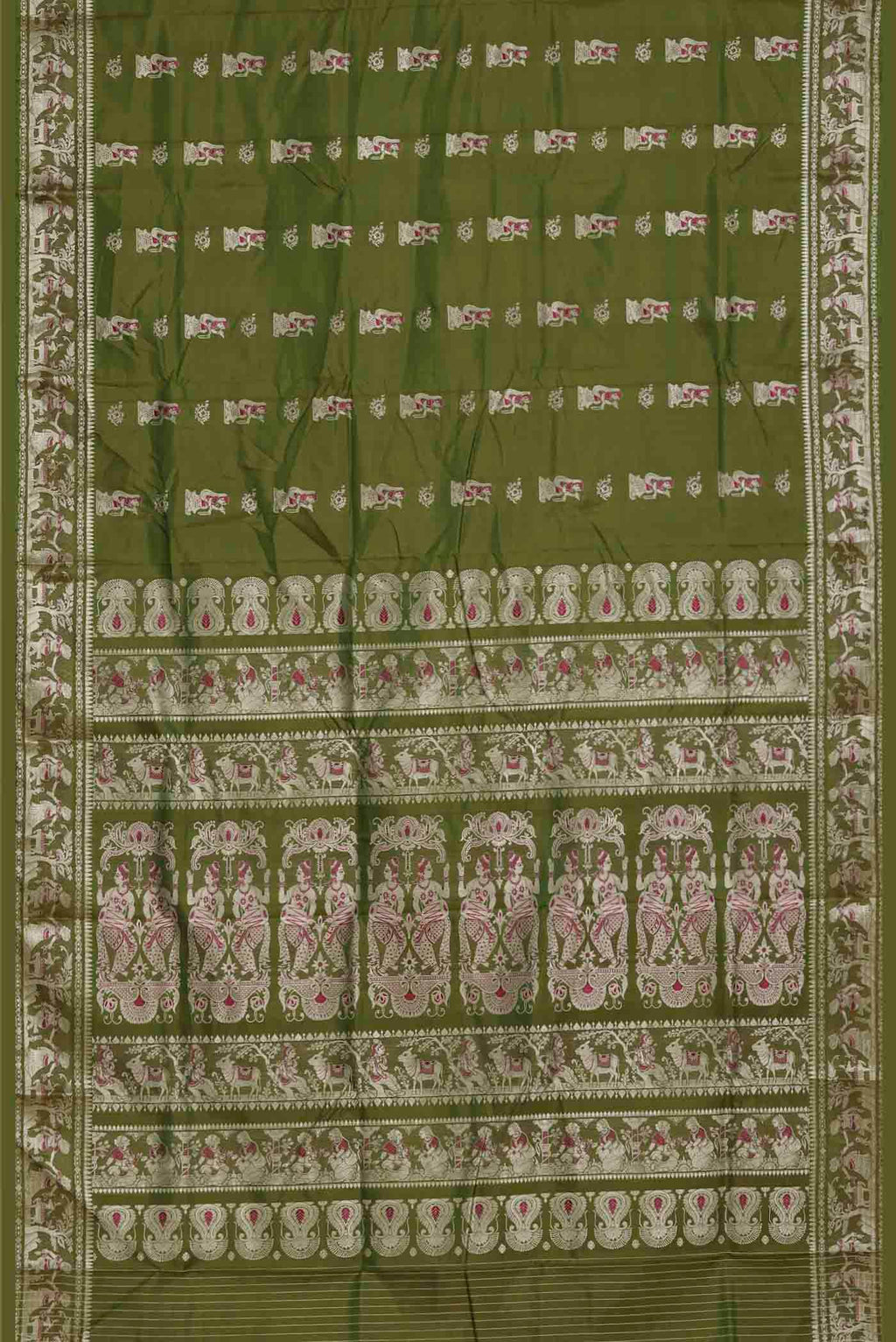 Green Baluchari Silk Saree
