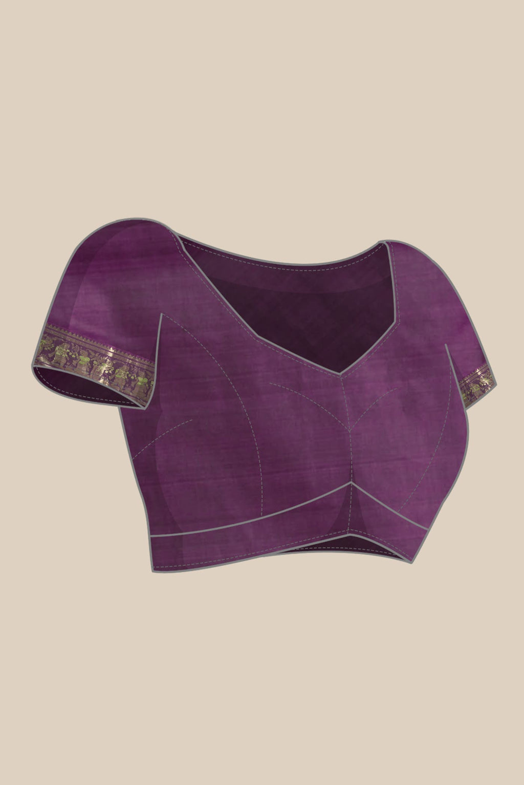 Purple Baluchari Silk Saree