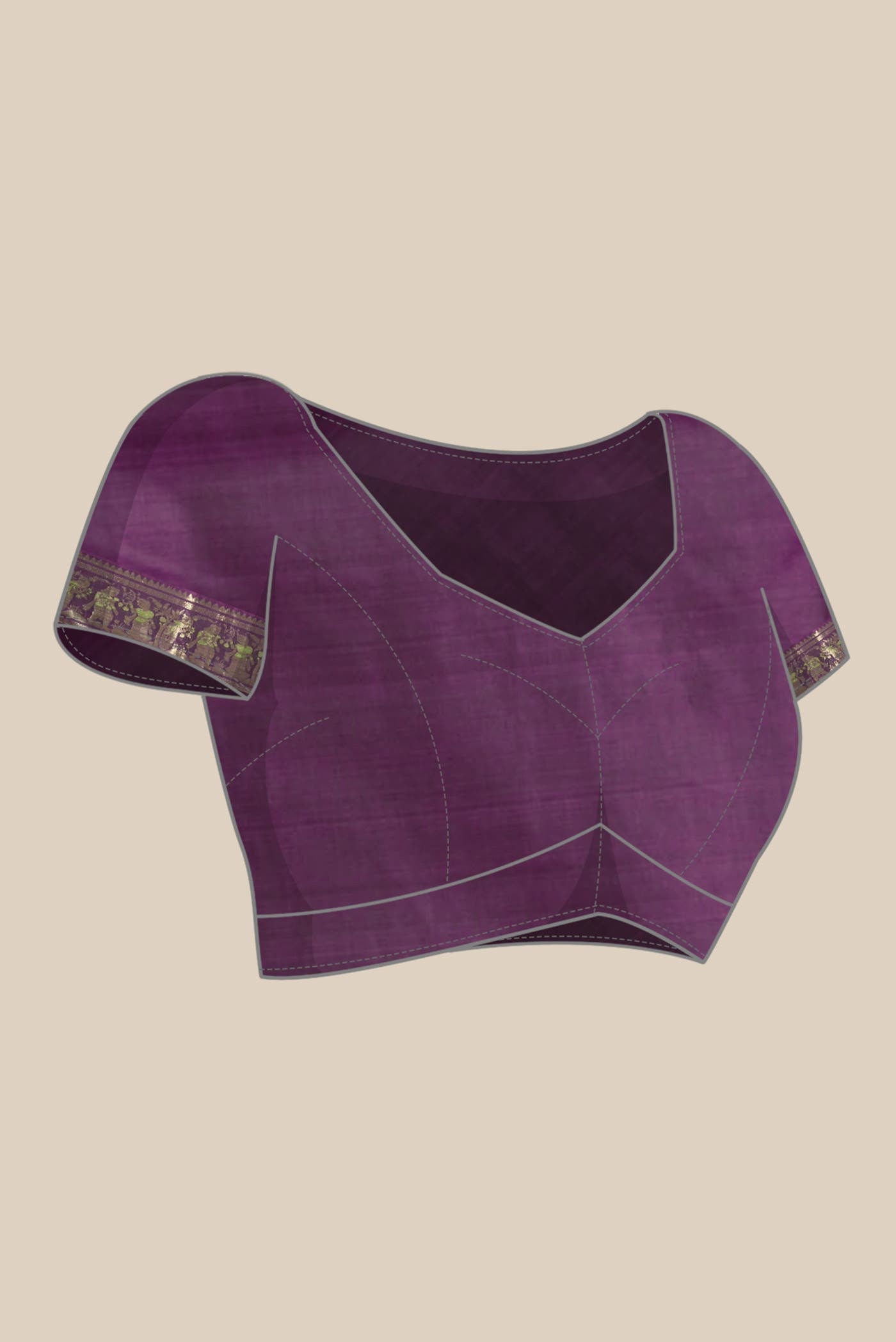 Purple Baluchari Silk Saree