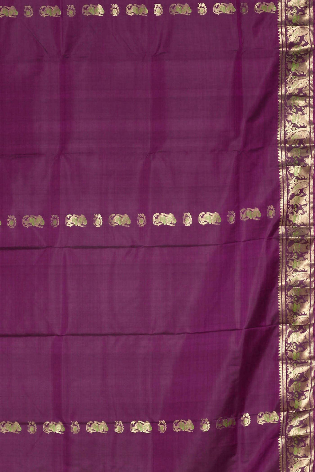 Purple Baluchari Silk Saree